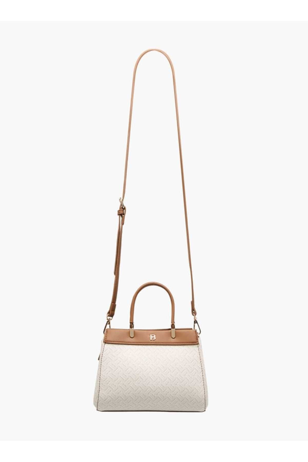 Flora Bella by Shoexpress-Flora Bella Monogram Print Tote Bag with Handles and Detachable Strap 2