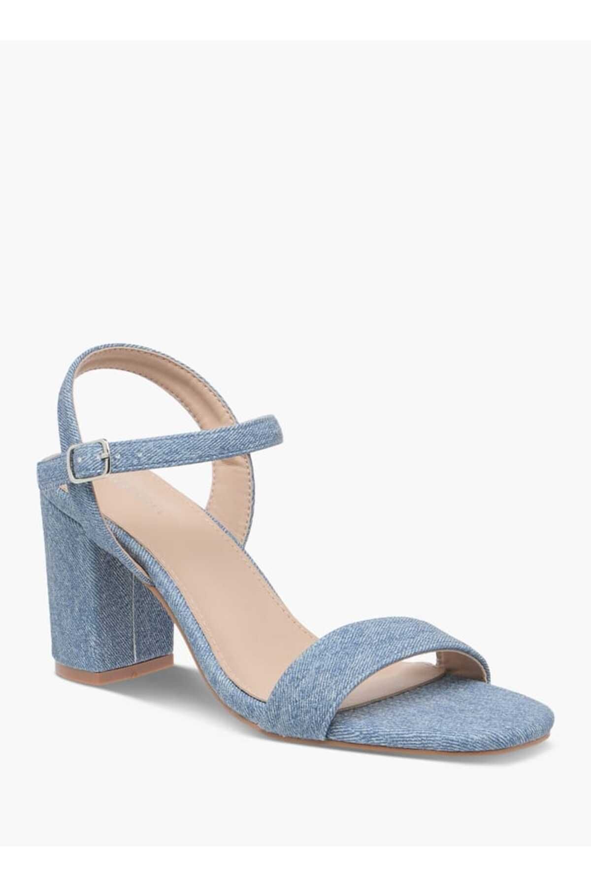 Flora Bella by Shoexpress-Flora Bella Textured Sandals with Block Heels and Buckle Closure 2