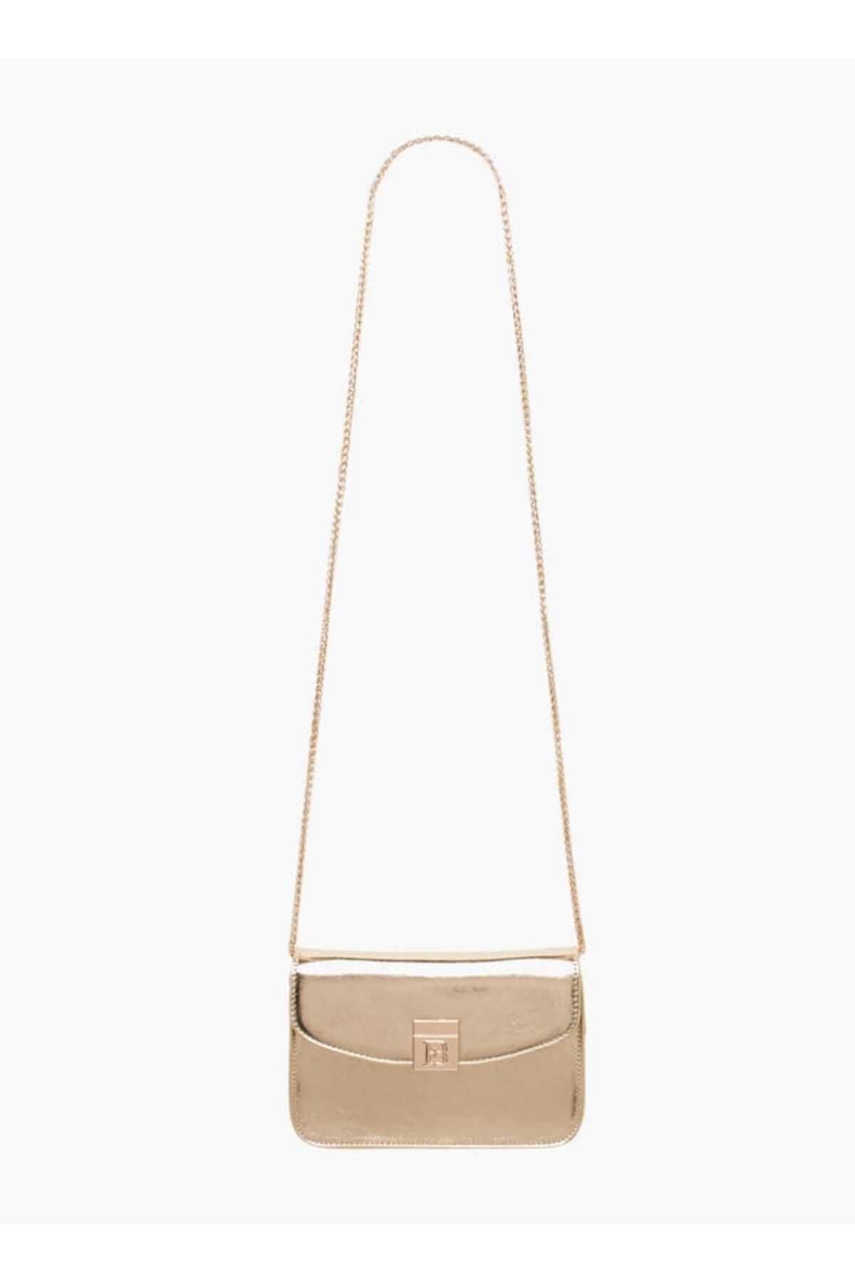 Flora Bella by Shoexpress-Flora Bella Metallic Crossbody Bag with Magnetic Closure and Chain Strap 2