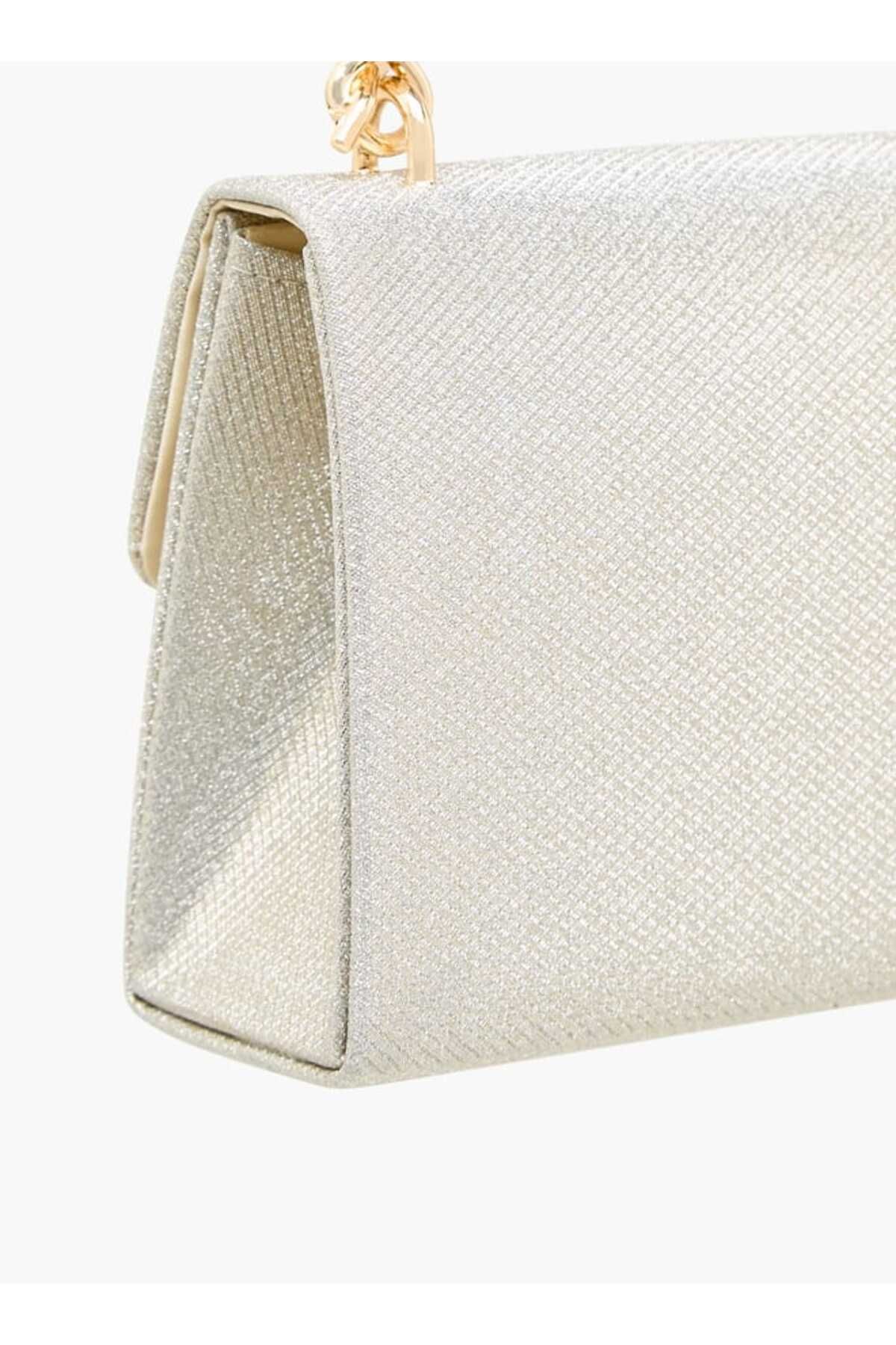 Flora Bella by Shoexpress-Flora Bella Textured Satchel Bag with Handle and Chain Strap 6