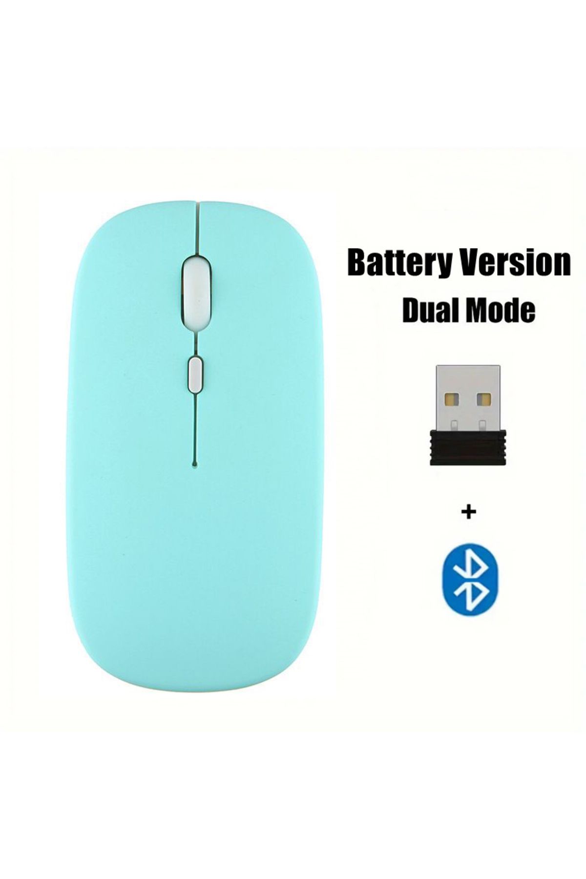 congdi-Green Portable Wireless Mouse Bluetooth-compatible 2.4GHz Dual Modes Computer Mice with Nano Receive 1