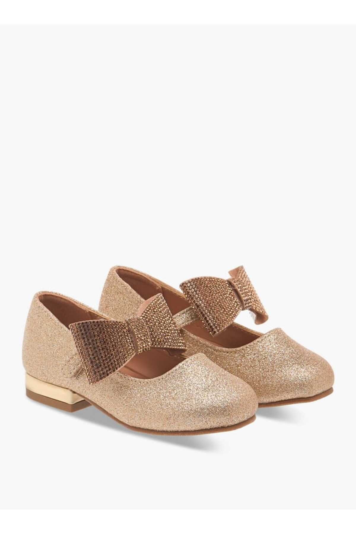 Flora Bella by Shoexpress-Flora Bella Bow Embellished Ballerina Shoes with Hook and Loop Closure 1