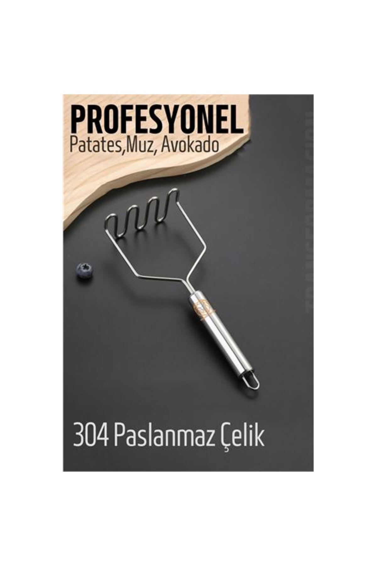Findit Patates Ezici 304 Paslanmaz Çelik Havuç Muz Avokado Ezici
