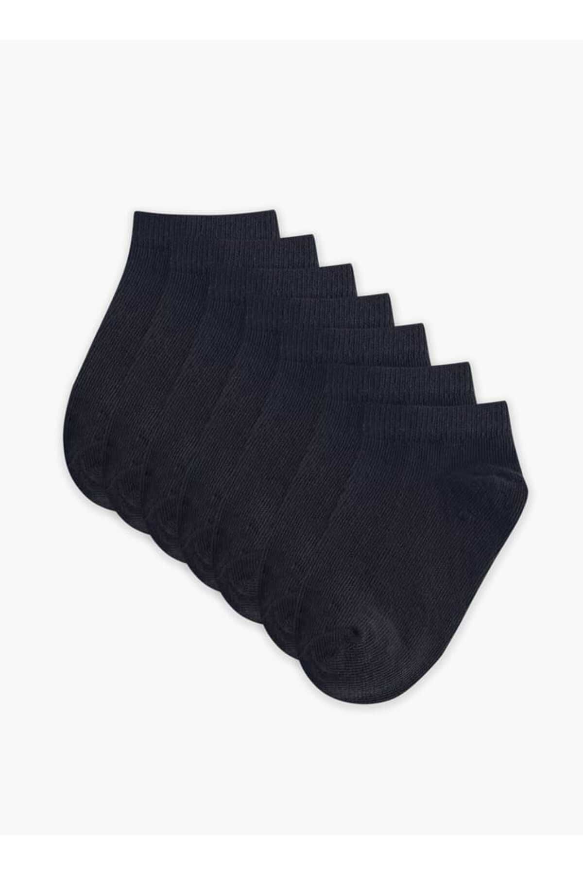 LBL by Shoexpress-Textured Ankle Length Socks - Set of 7 1
