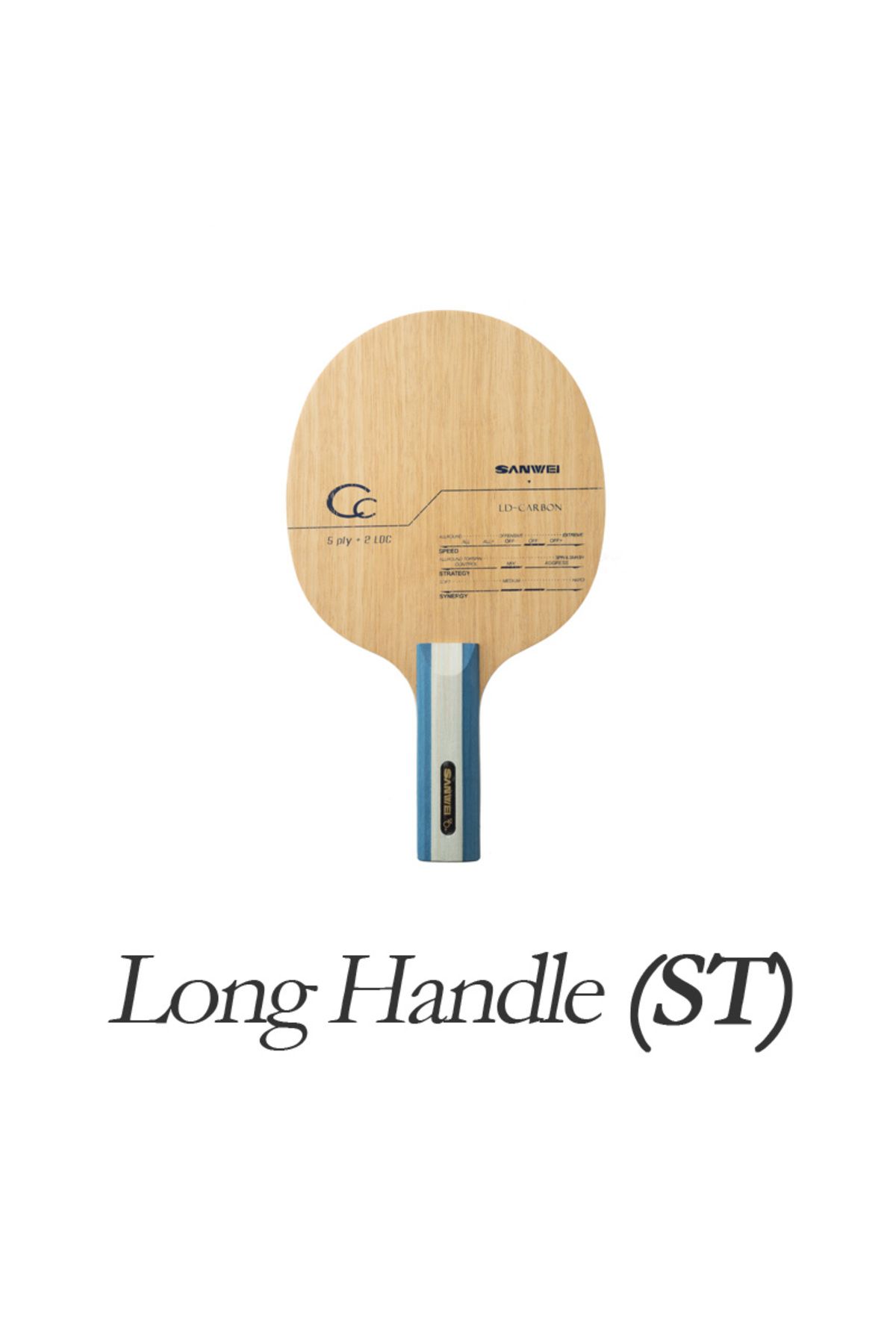 Choice-Long Handle ST Original SANWEI CC CARBON Table Tennis Blade Racket Loop Offensive Ping Pong Bat Padd 1