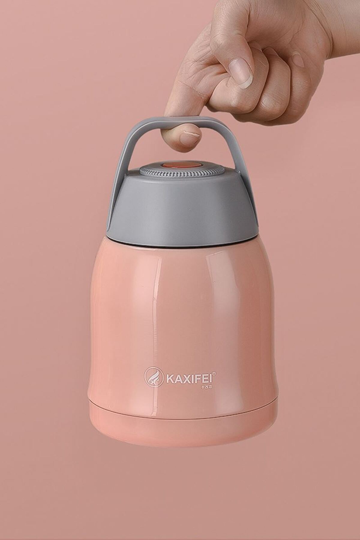 Weather Forecast Pembe Çelik 600ml Vakumlu Yemek Bebek Mama Saklama Termosu Sefertası Cin722pm fotoğrafı 5 (önizleme)