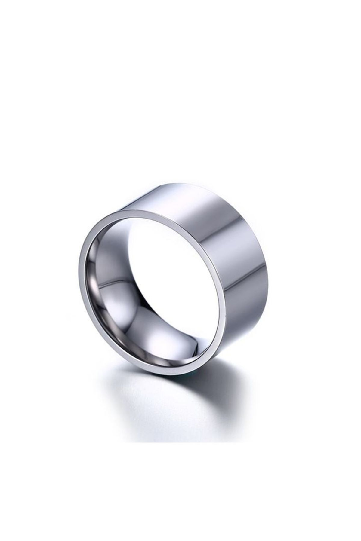 Chavin-10mm. Wide Glossy Gray Men's Steel Wedding Ring Ring Dt01 2