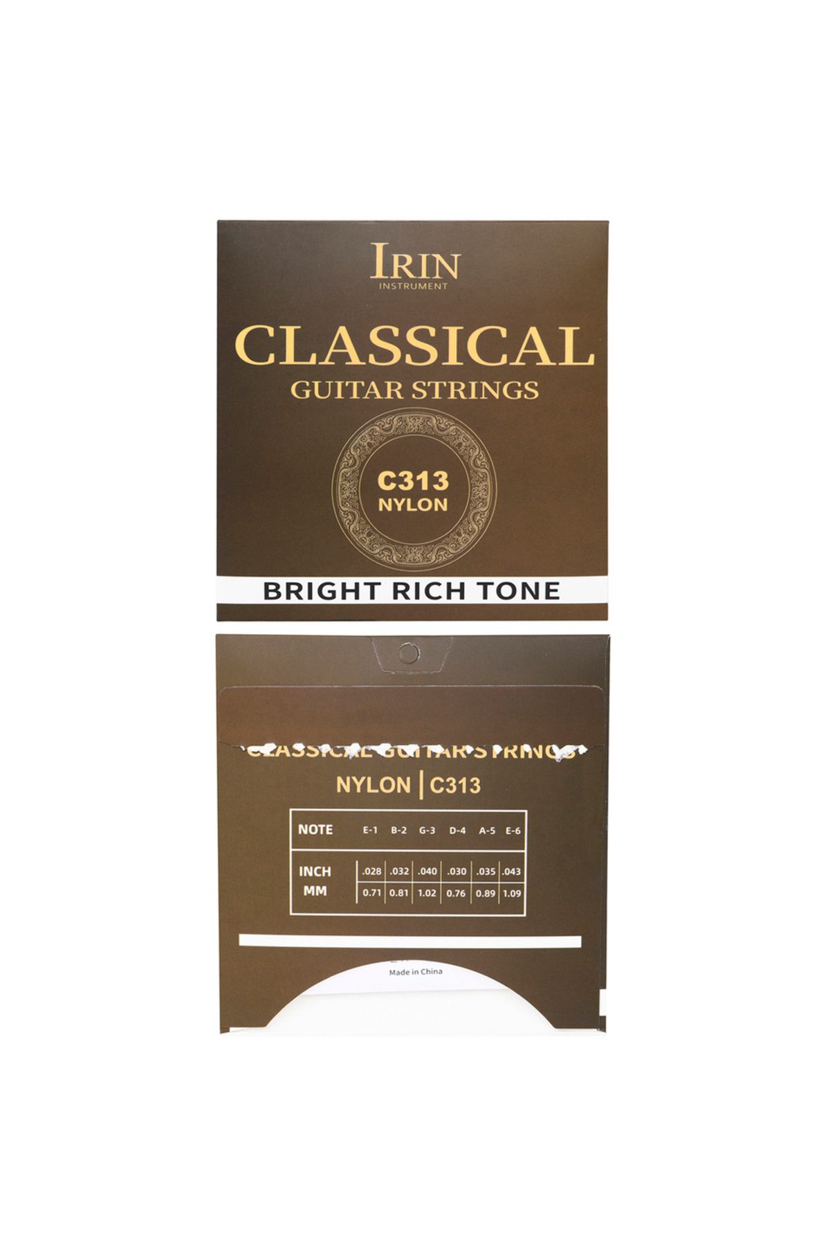 Choice-C313 IRIN Classical Guitar Strings Nylon Core Silver Plated Copper PU Coating Classic Guitar Strings 1