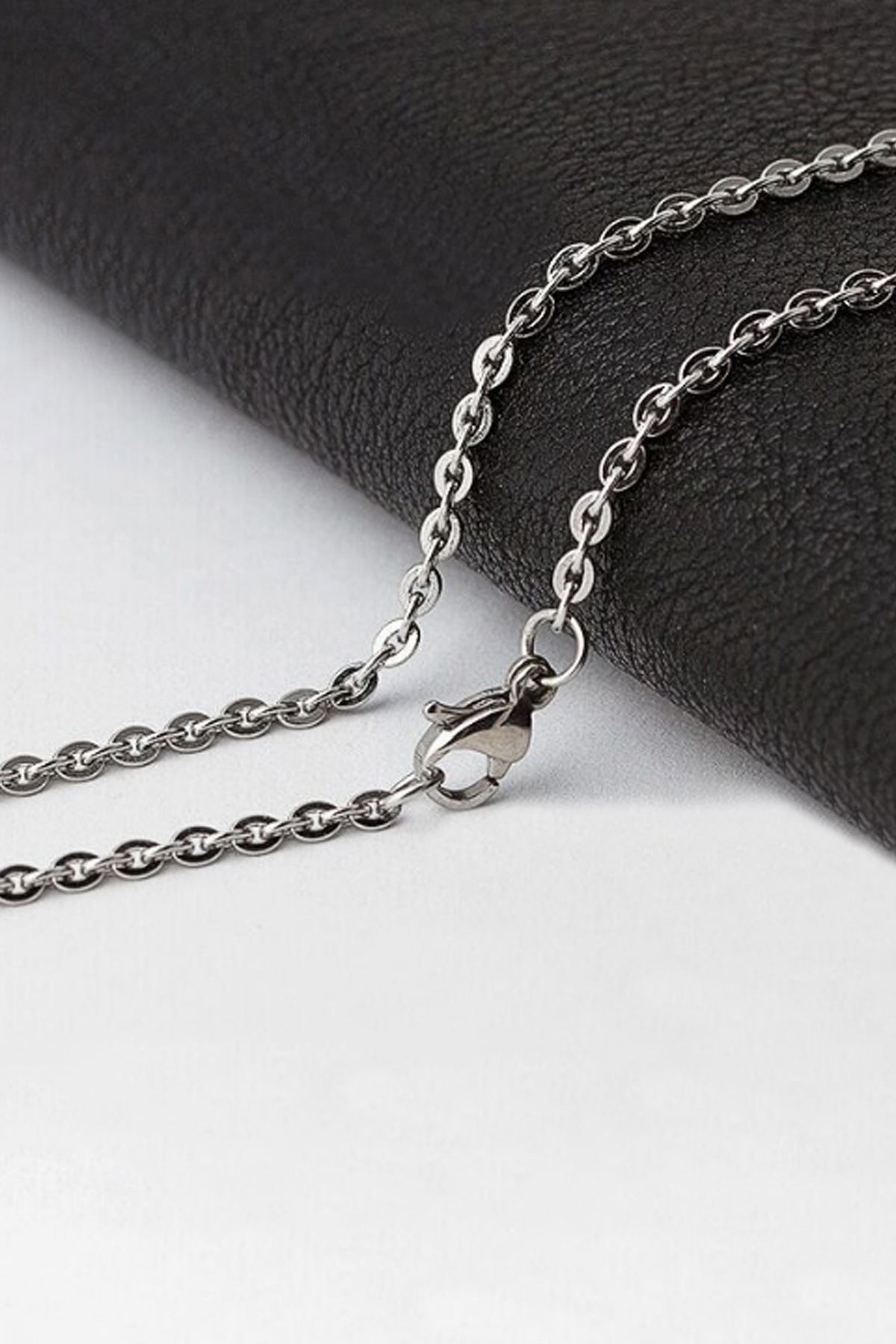 Chavin-55 cm Men's Steel Necklace Chain - 2 mm Dr99 3