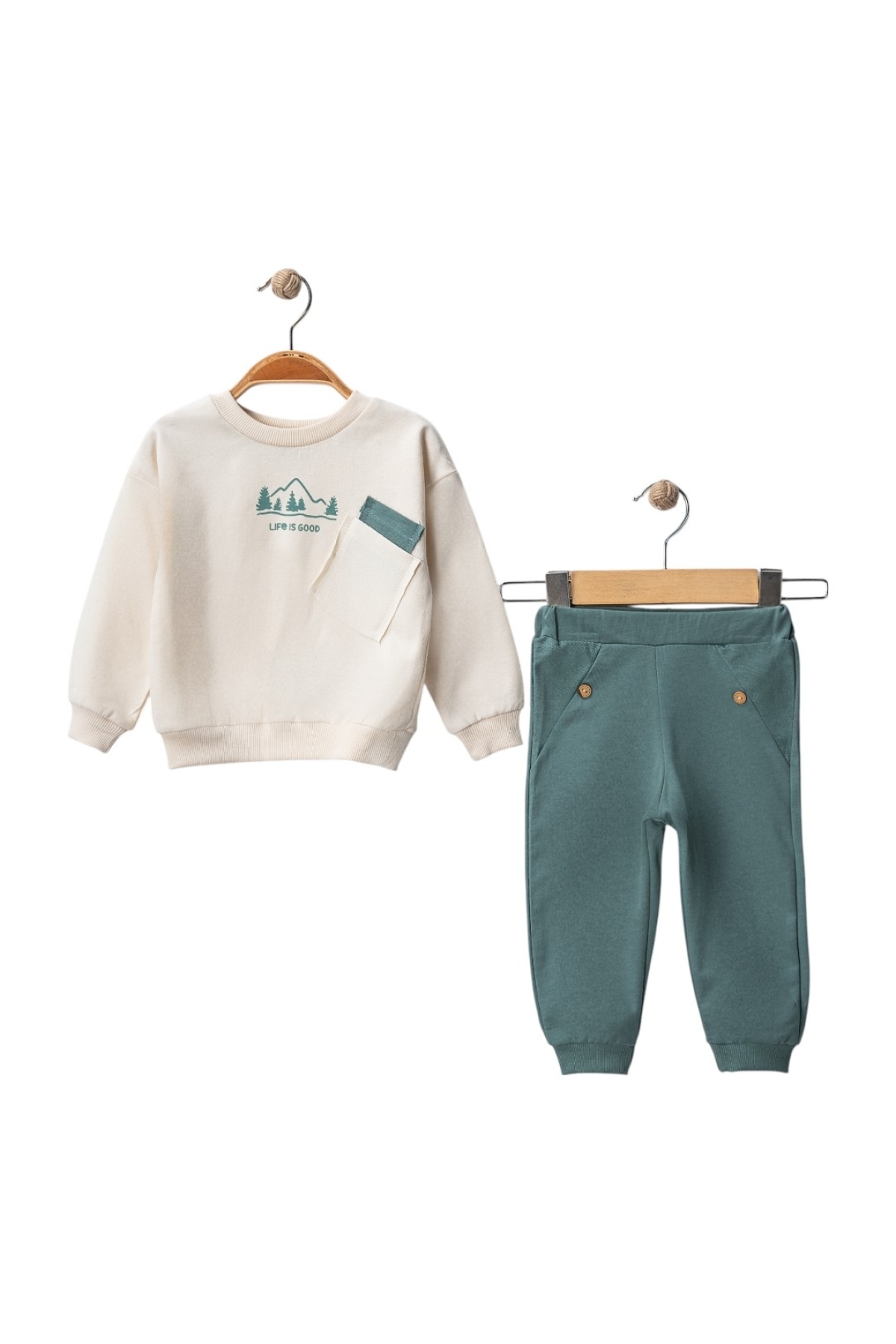 Baskılı Cepli 2'Li Takım (9-24 Ay)