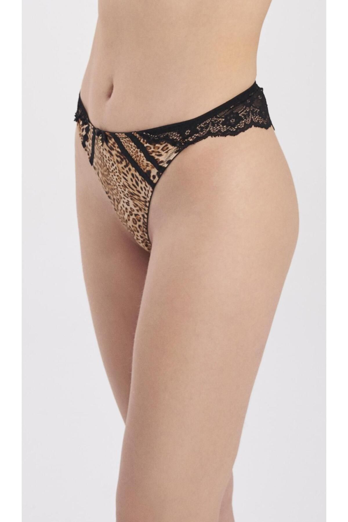 Aria's Closet MOONLIGHT 3209LEOPAR DESENLİ STRİNG OZN-23231