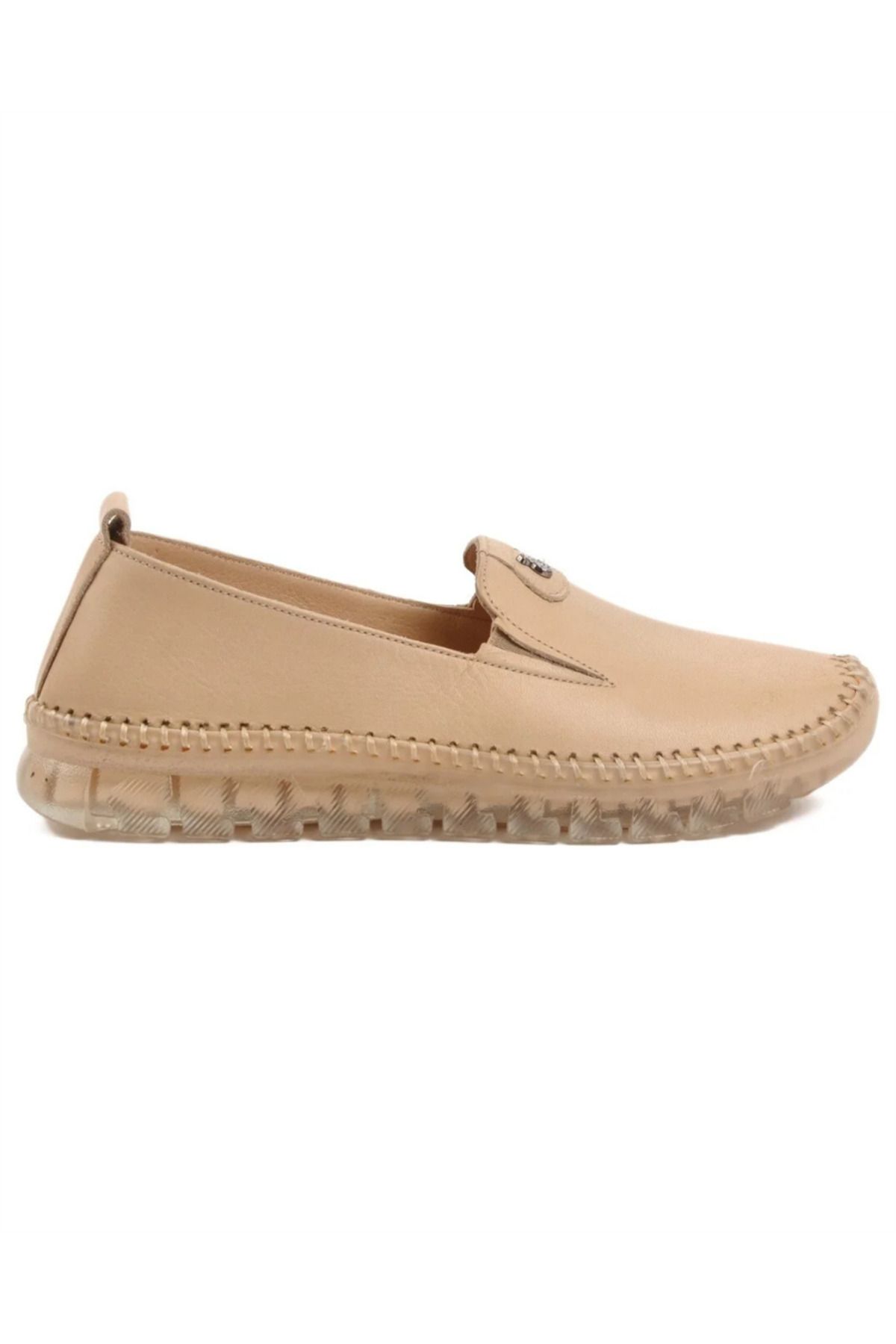 Voyager-9059 Zn Pantofi de damă, bej, din piele naturală Nata 1