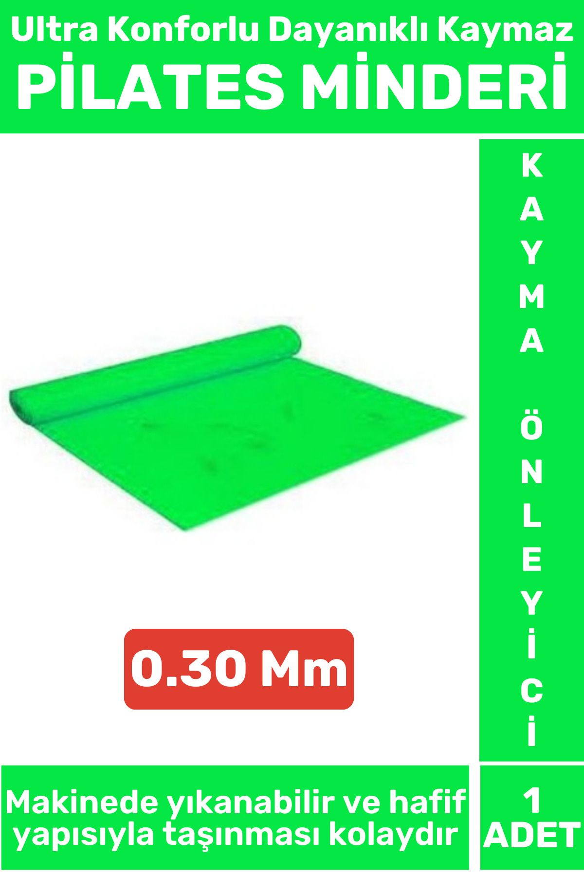 Wintoup Premium Dayanıklı Konforlu Kaymaz Fitness Yoga Aerobik Meditasyon PİLATES MİNDERİ 0.30 Mm