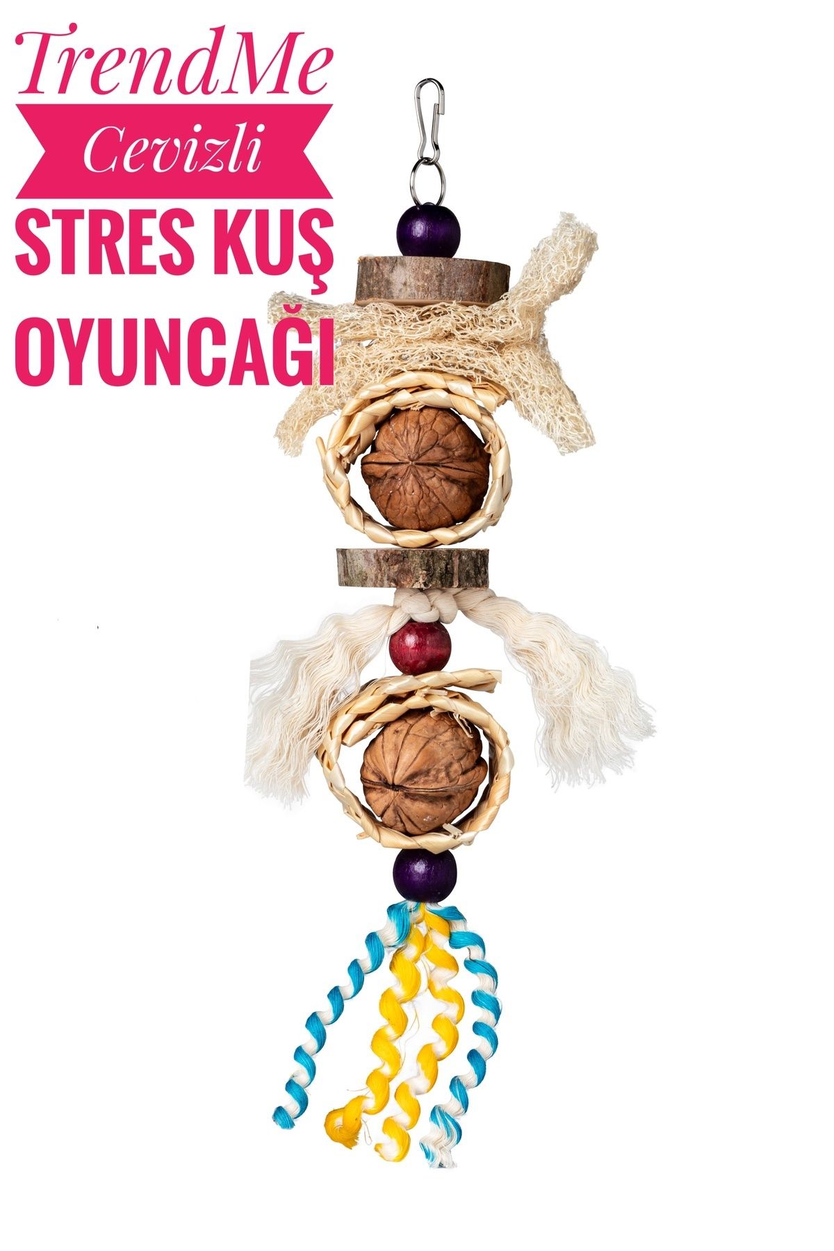 UniqBirdToys Trendme Cevizli Stres Kuş Oyuncağı