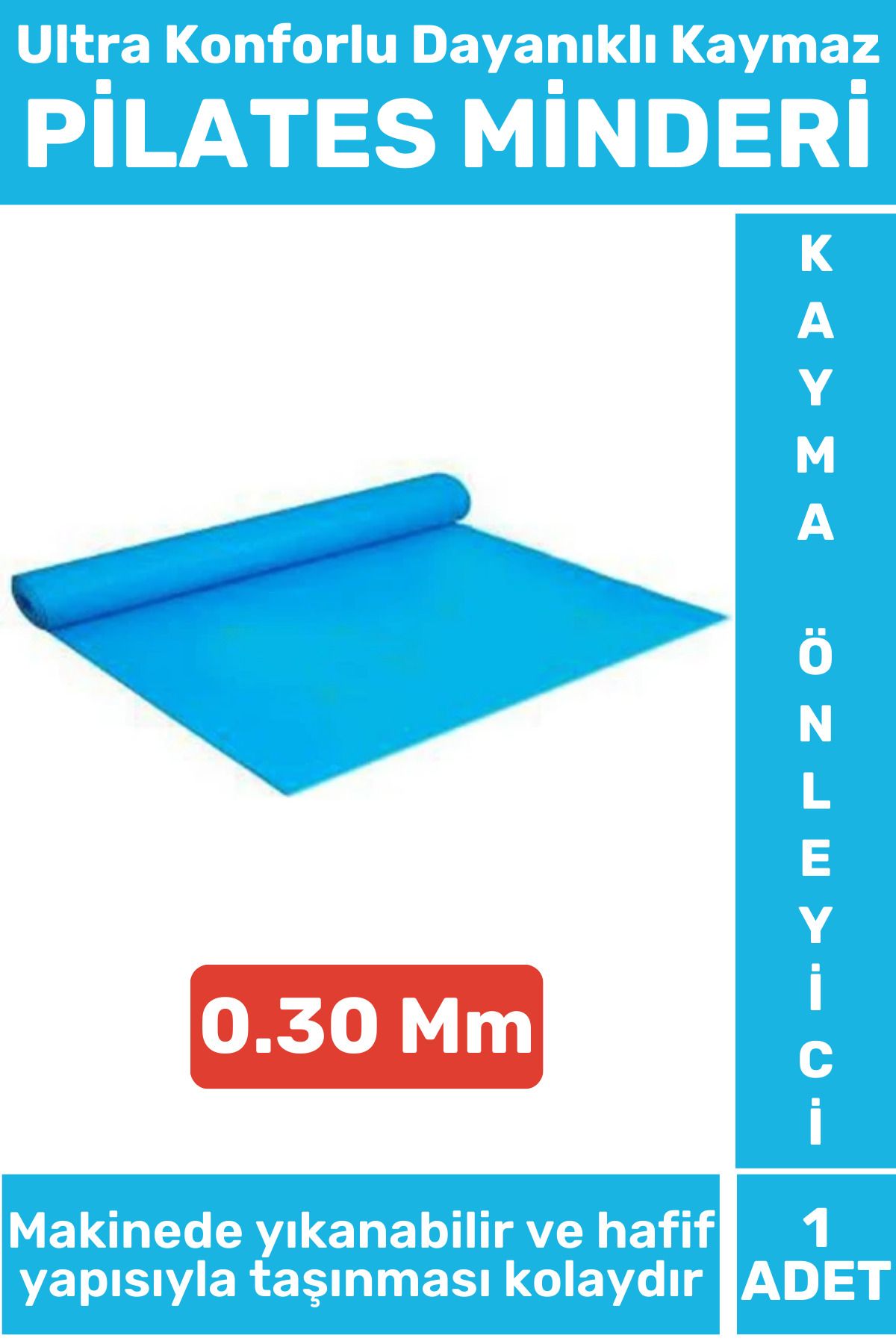 Wintoup Premium Dayanıklı Konforlu Kaymaz Fitness Yoga Aerobik Meditasyon PİLATES MİNDERİ 0.30 Mm