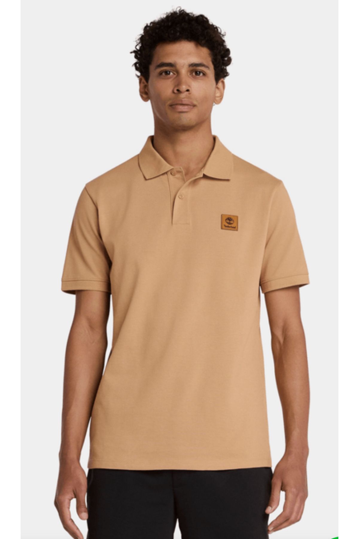 Timberland-Cream Men's Polo Neck T-Shirt 1