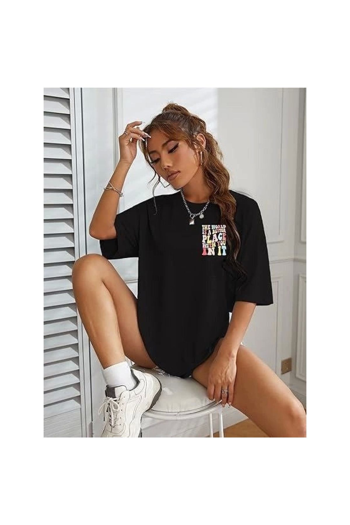 Narnuga Bisiklet Yaka Baskılı Tshirt