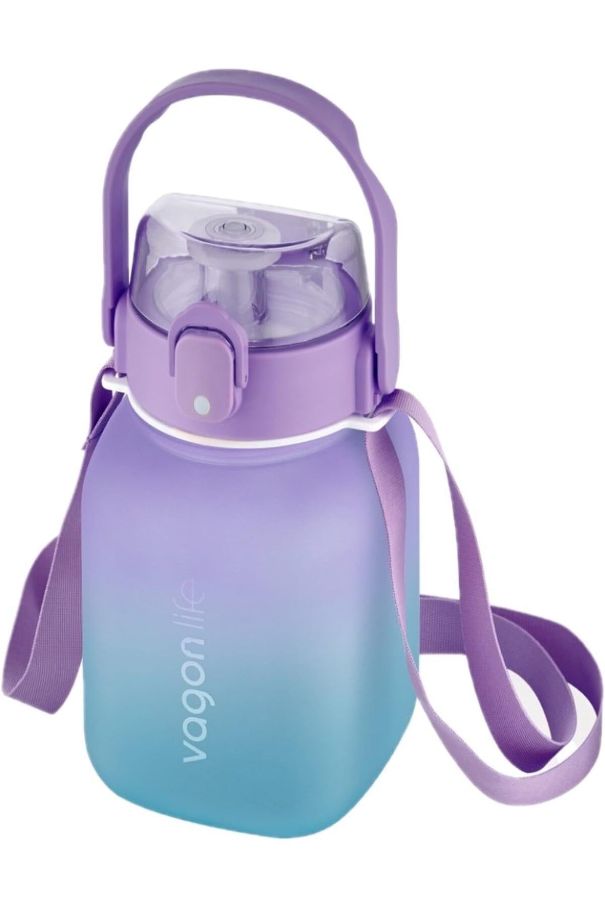 STOREMAX 1100ml Çocuk ASKILI Pipetli/Pipetsiz Kullanım Çift Renk SoftTouch Motivasyon Matarası