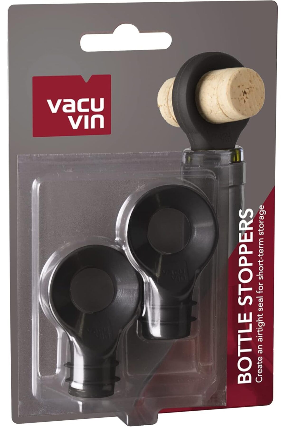 salesalbutik Vin Şişe kapağı 2'li set siyah, 5 cm