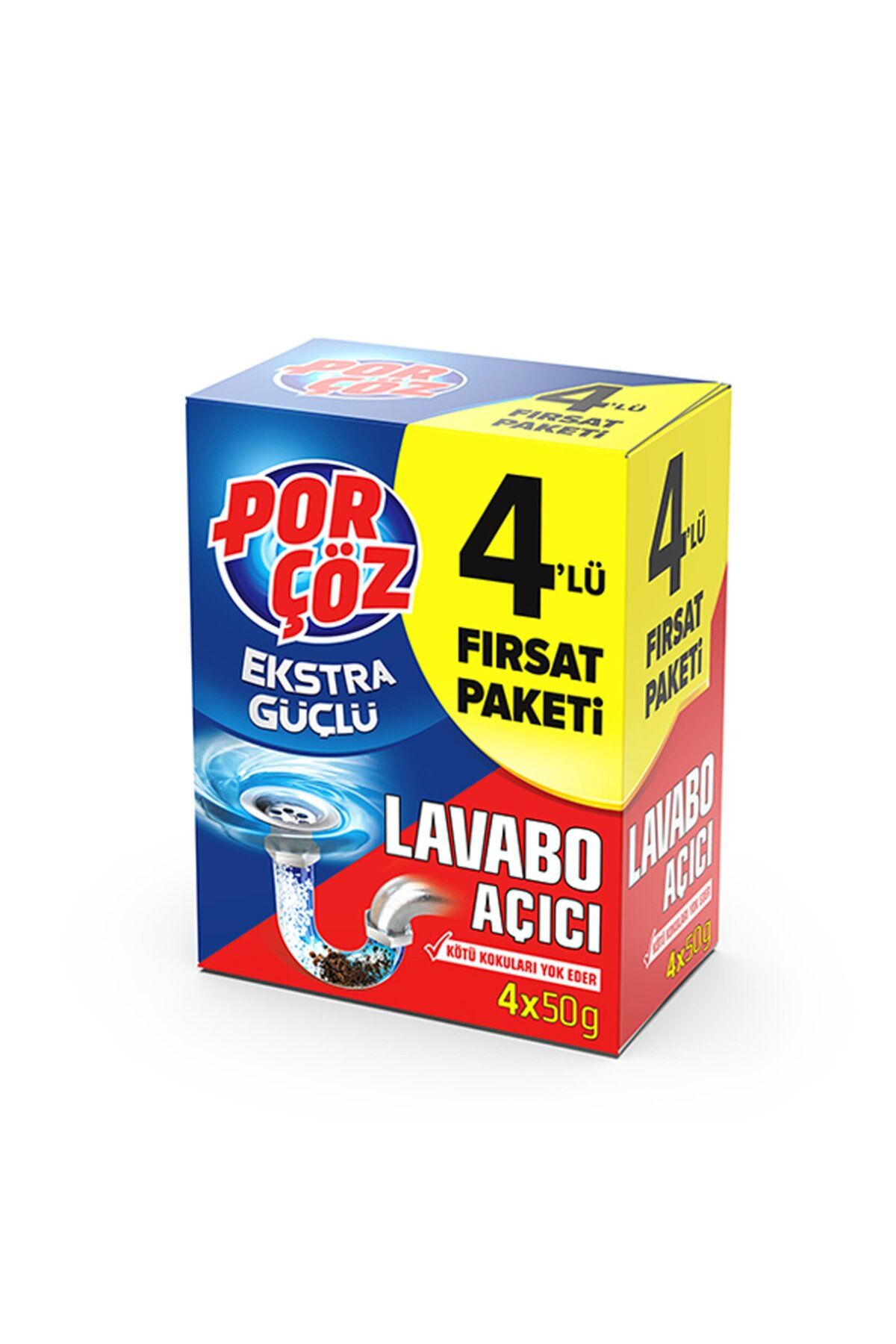 Porçöz Lavabo Açıcı Granül 4 x 50 G
