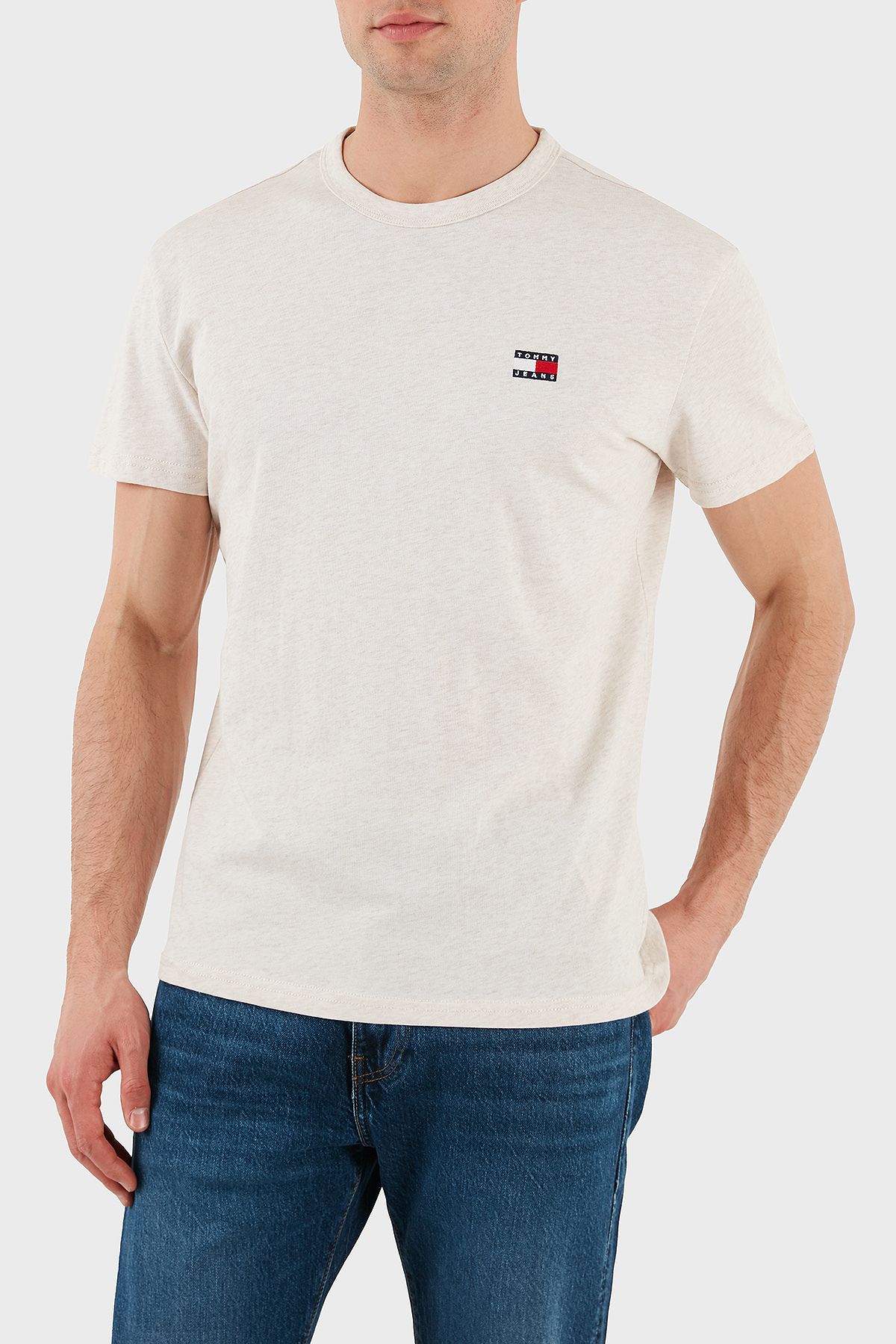 تی شرت تی شرت مردانه تی شرت تی شرت DM0DM20322 AE3 از 100% پنبه منظم یقه آرم Tommy Jeans