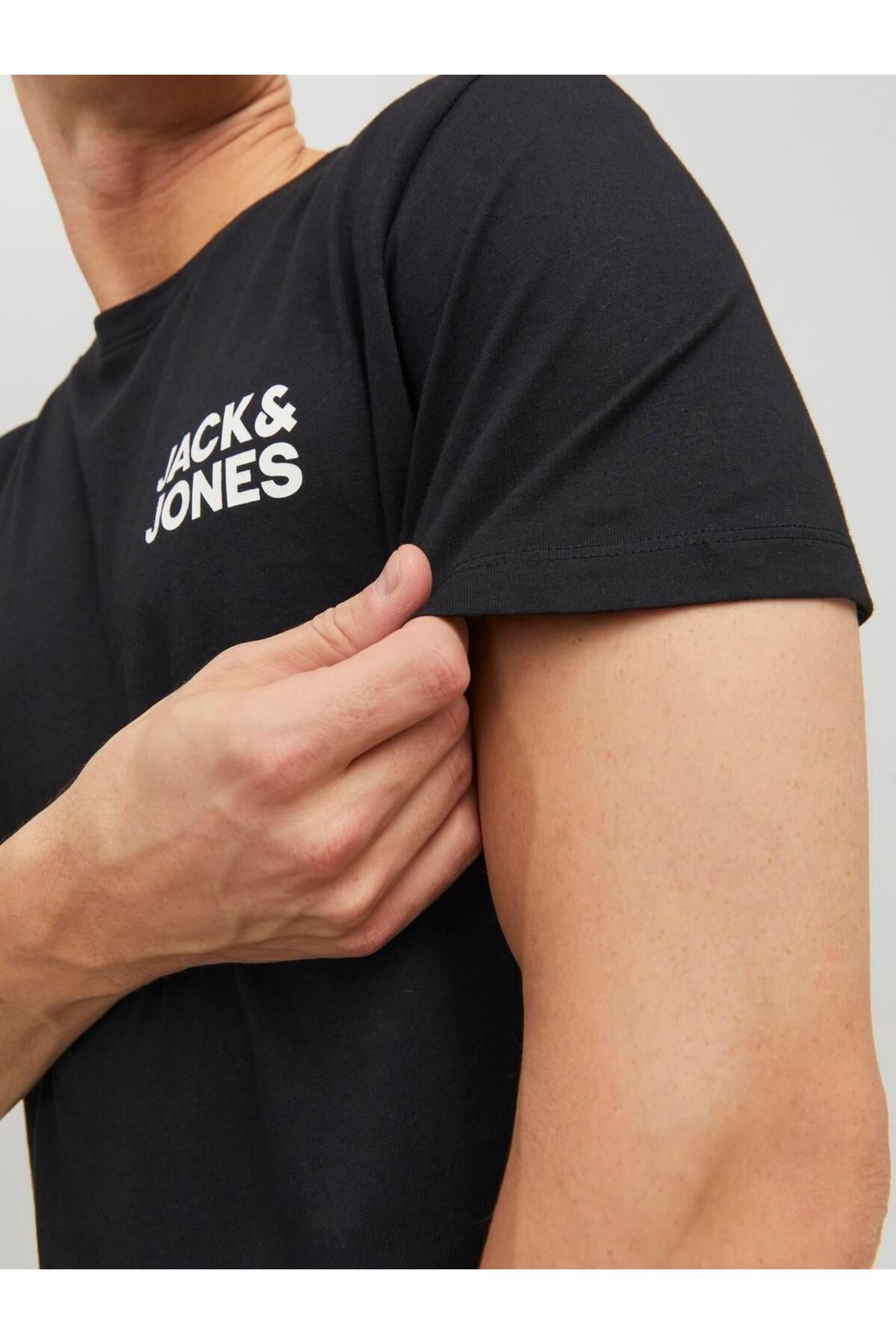 تی شرت ورزشی سیاه مردانه Jack & Jones مشکی JJECORP LOGO TEE SS O-NEC 101069463 Jack & Jones