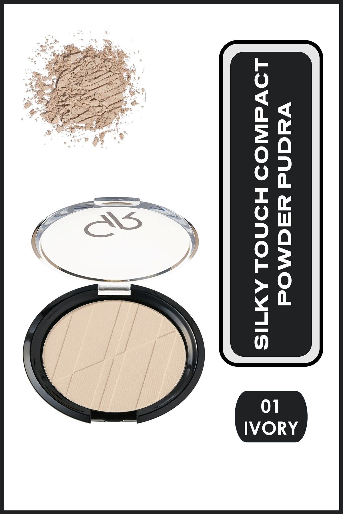 Golden Rose-Silky Touch Compact Powder No: 01 Ivory - Sıkıştırılmış Pudra 1