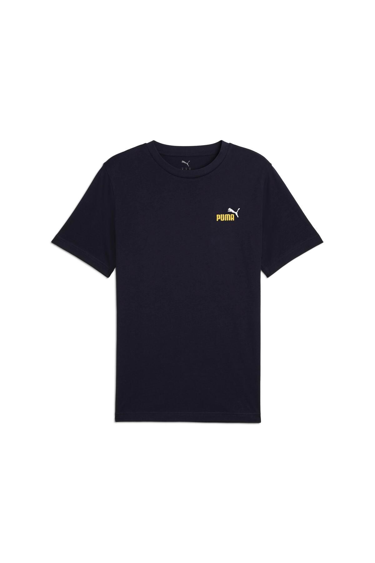 Puma-Ess 2 Color Small No. 1 Logo T-Shirt - New Nav 4