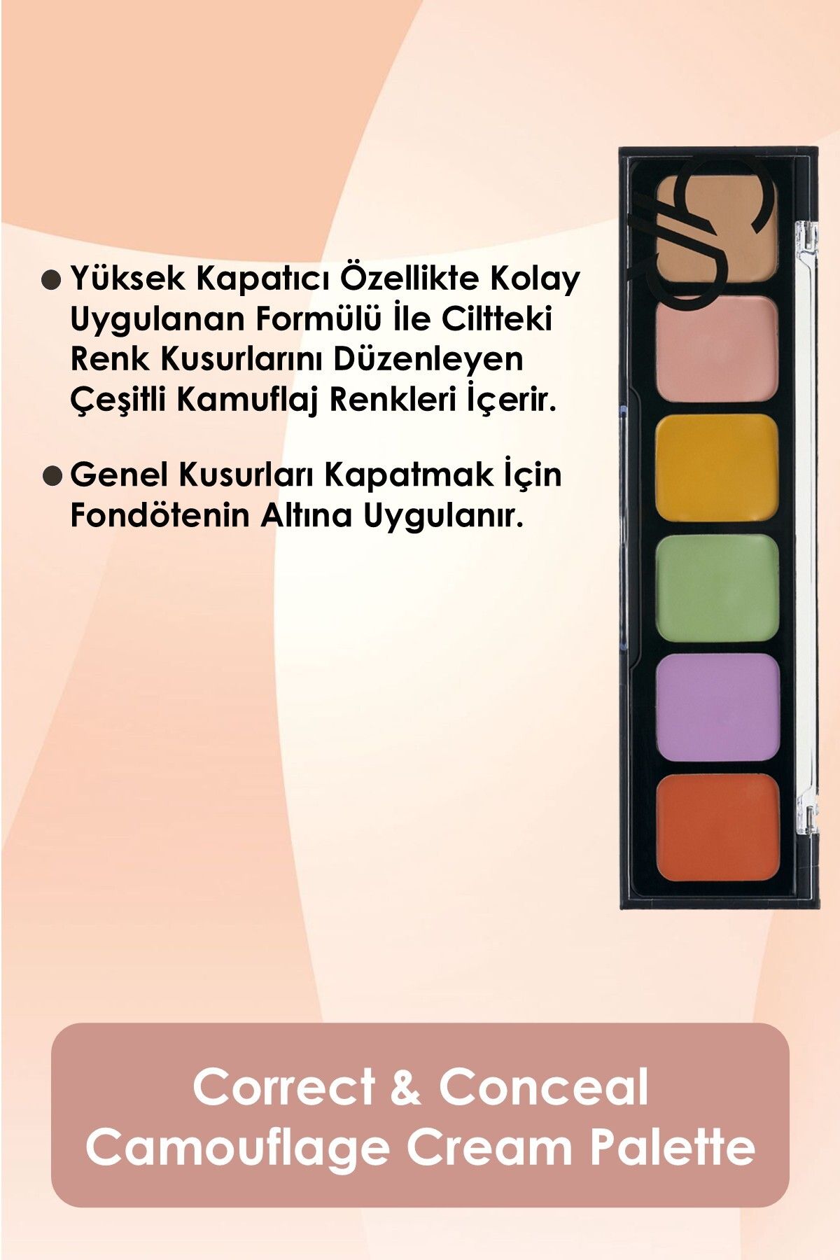 Correct & Conceal Camouflage Cream Palette - Camouflage Cream Palette - 8691190120733 Golden Rose