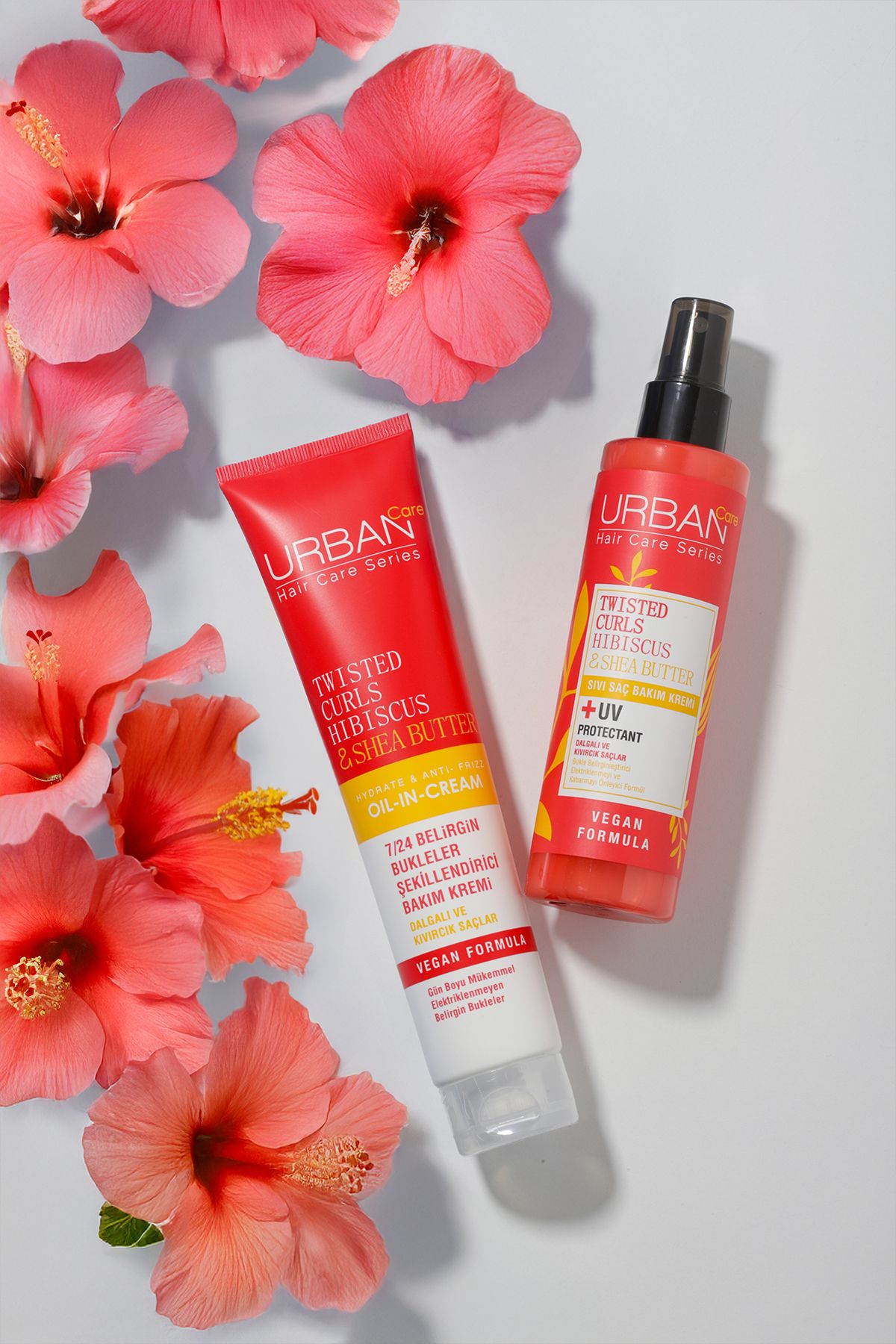 Urban Care-Hibiscus & Shea Butter Curly & Wavy Hair Care Kit - Sulfate Free & Vegan 8