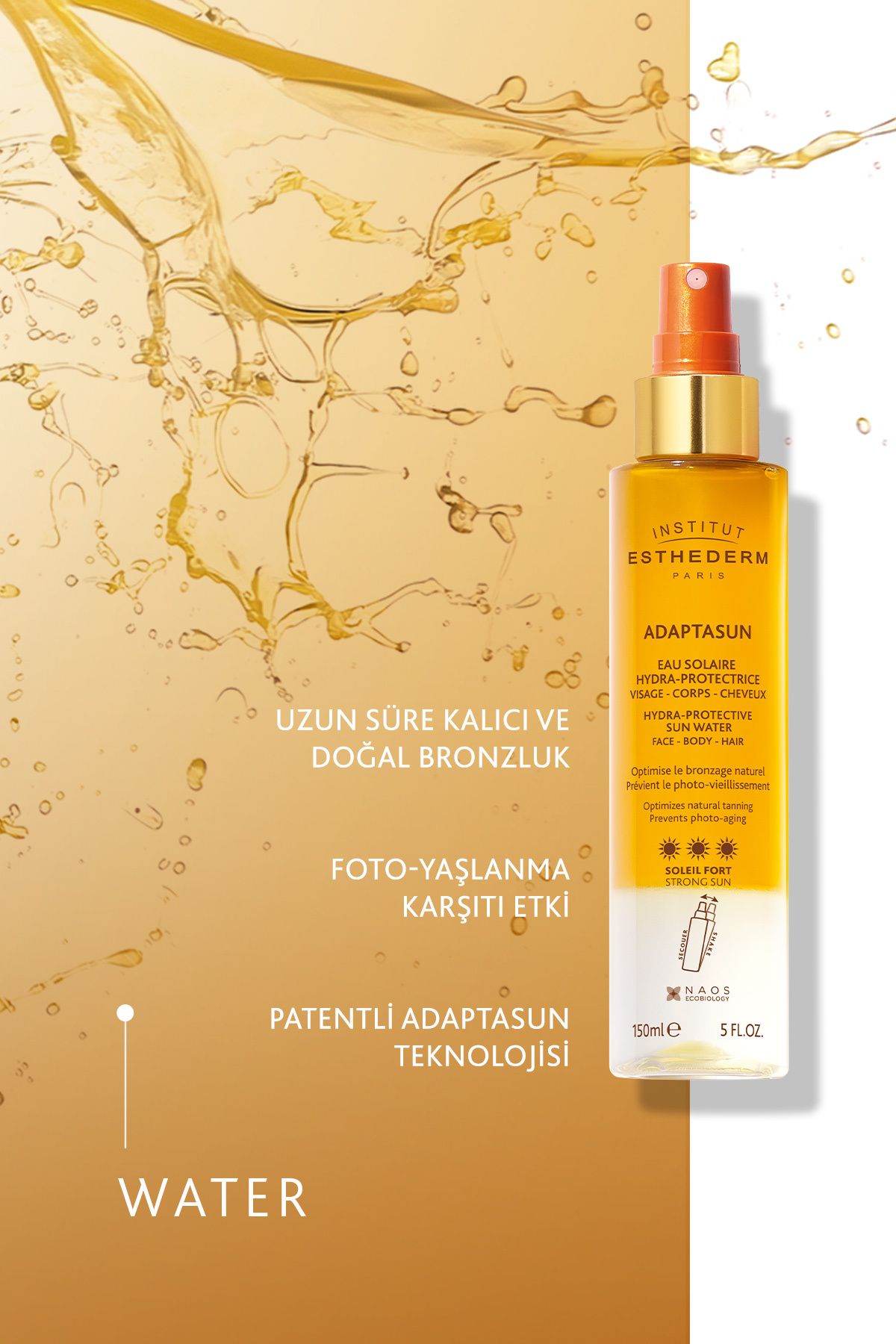 ضدآفتاب ضدآفتاب 150 میلی لیتری Adaptasun Hydra-Protective Sun Water INSTITUT ESTHEDERM