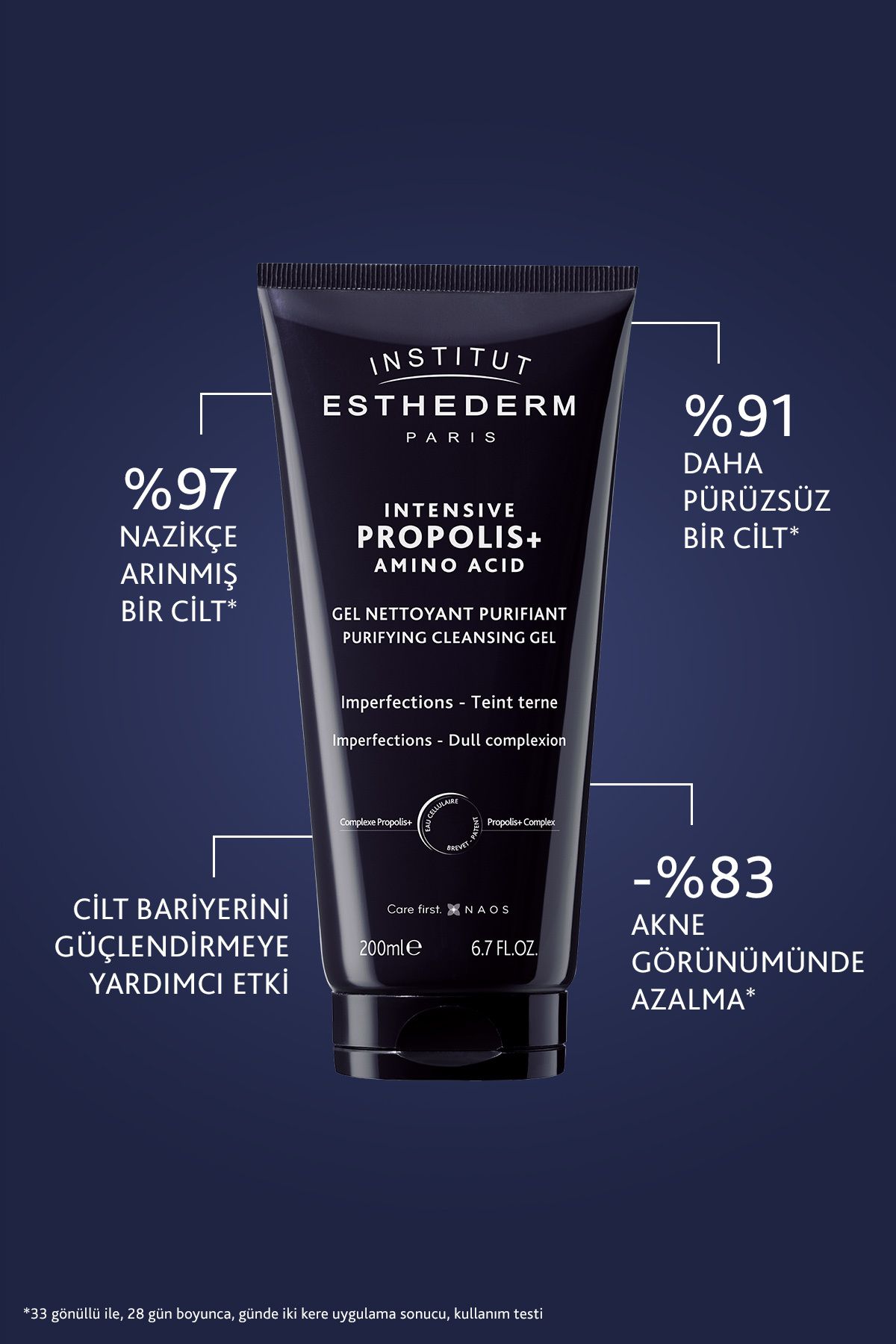 ژل پاک کننده پروپولیس فشرده 200 میلی لیتر INSTITUT ESTHEDERM