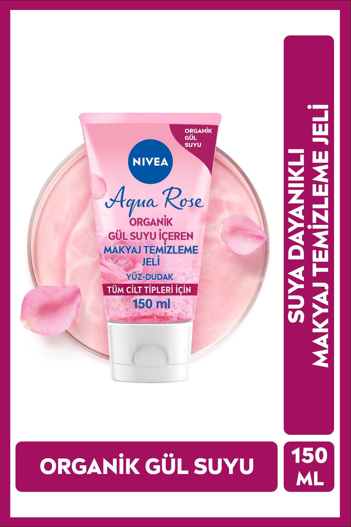 ست پاک کننده صورت AquaRose حاوی گلاب، ژل پاک کننده آرایش 150 میلی لیتری و تونیک مرطوب کننده 200 میلی لیتری NIVEA