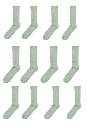 Pamuklu 12'li Asker Çorabı Taban Altı Havlu ercey17111
