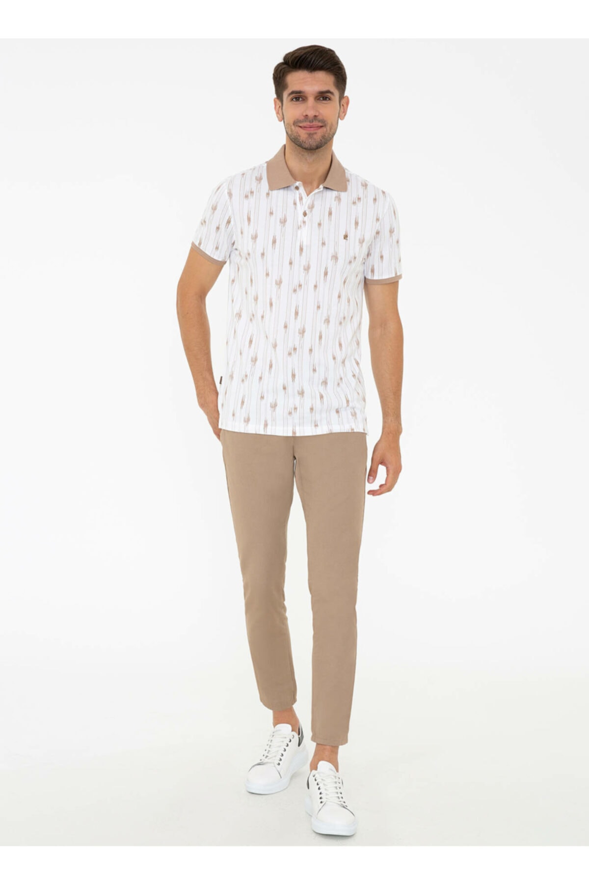 پولوشرت مردانه راه راه آستین کوتاه | پیر کاردین Pierre Cardin G021SZ011.000.1201074 - تصویر 2