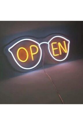 Open Gözlük Neon Led Duvar Yazısı Dekoratif Duvar Aydinlatmasi Gece Lambası BL1190
