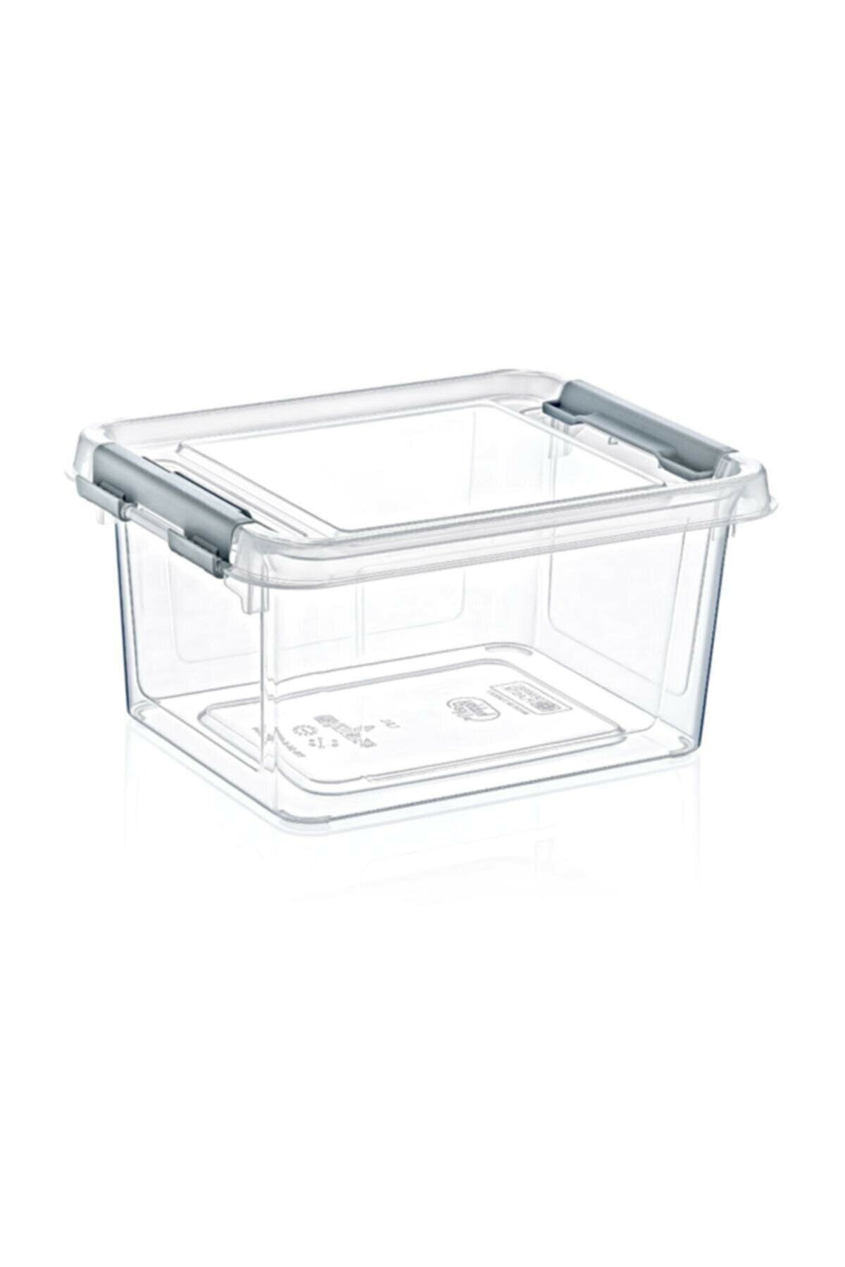 new and single-Transparent Lockable Storage Container with Plastic Lid 3.5 Lt 1