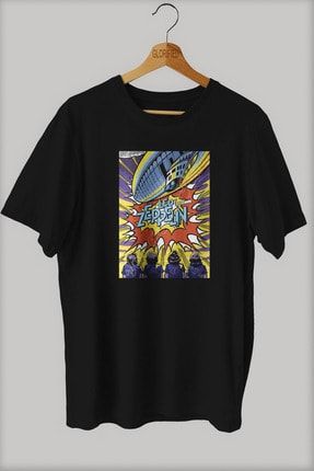 Led Zeppelin Tasarım Baskılı Oversize T-shirt ( Tişört ) %100 Cotton S65