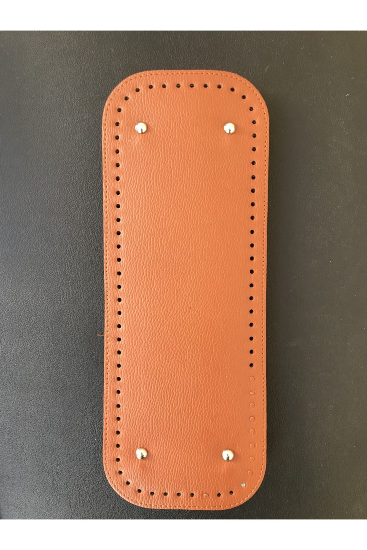 NYHM Suni Deri Örgü Çanta Tabanı Taba Renk-12x32 cm