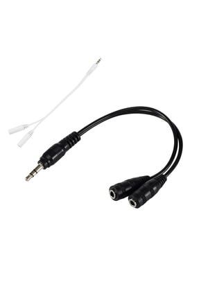 Çoklayıcı Aux Ses Kablosunu Kulaklık Ve Mikrofona Çeviren Kablo - Siyah BW5820