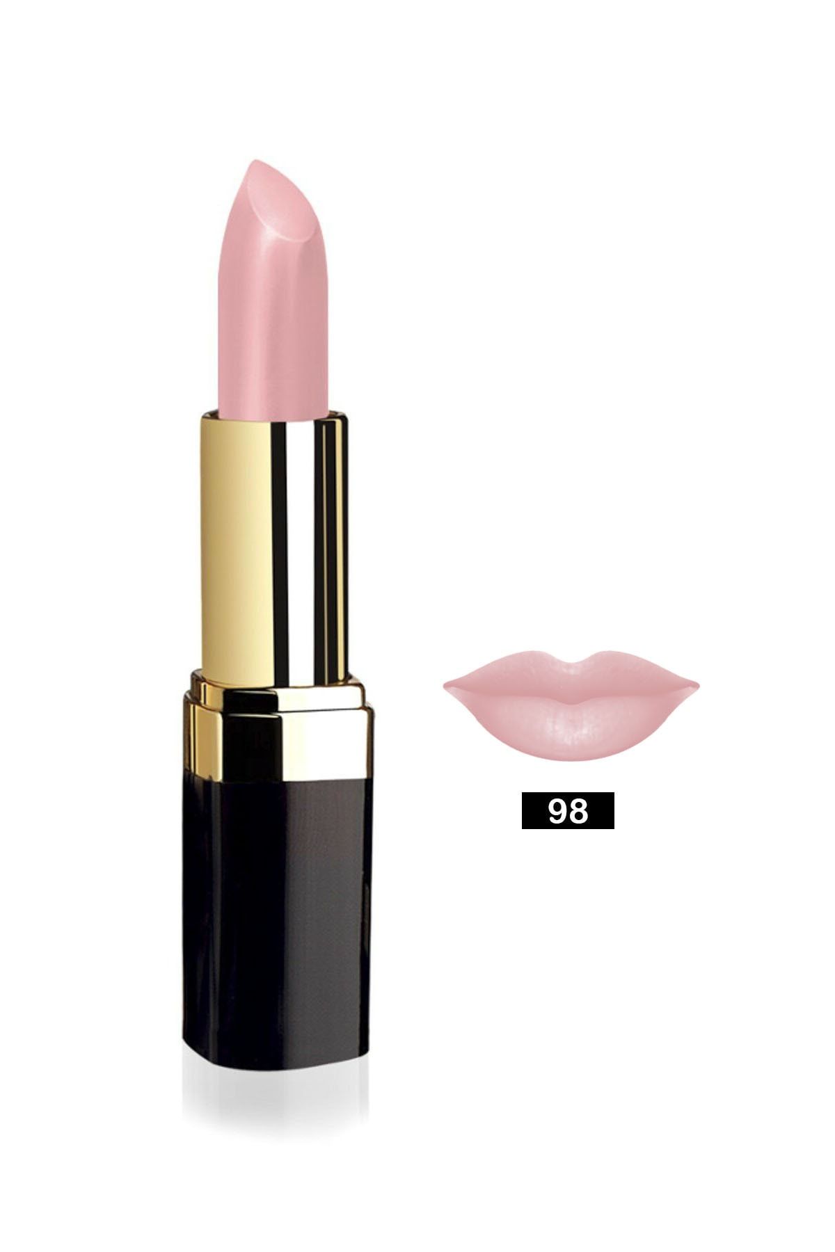 رژلب جامد مدل Lipstick رنگ صورتی شماره 98 گلدن رز Golden Rose