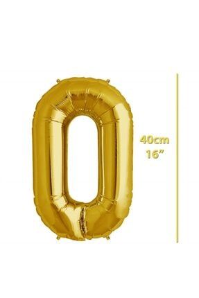 Folyo Rakam 0 Gold Balon 40cm ( 16 Inç ) #0050F