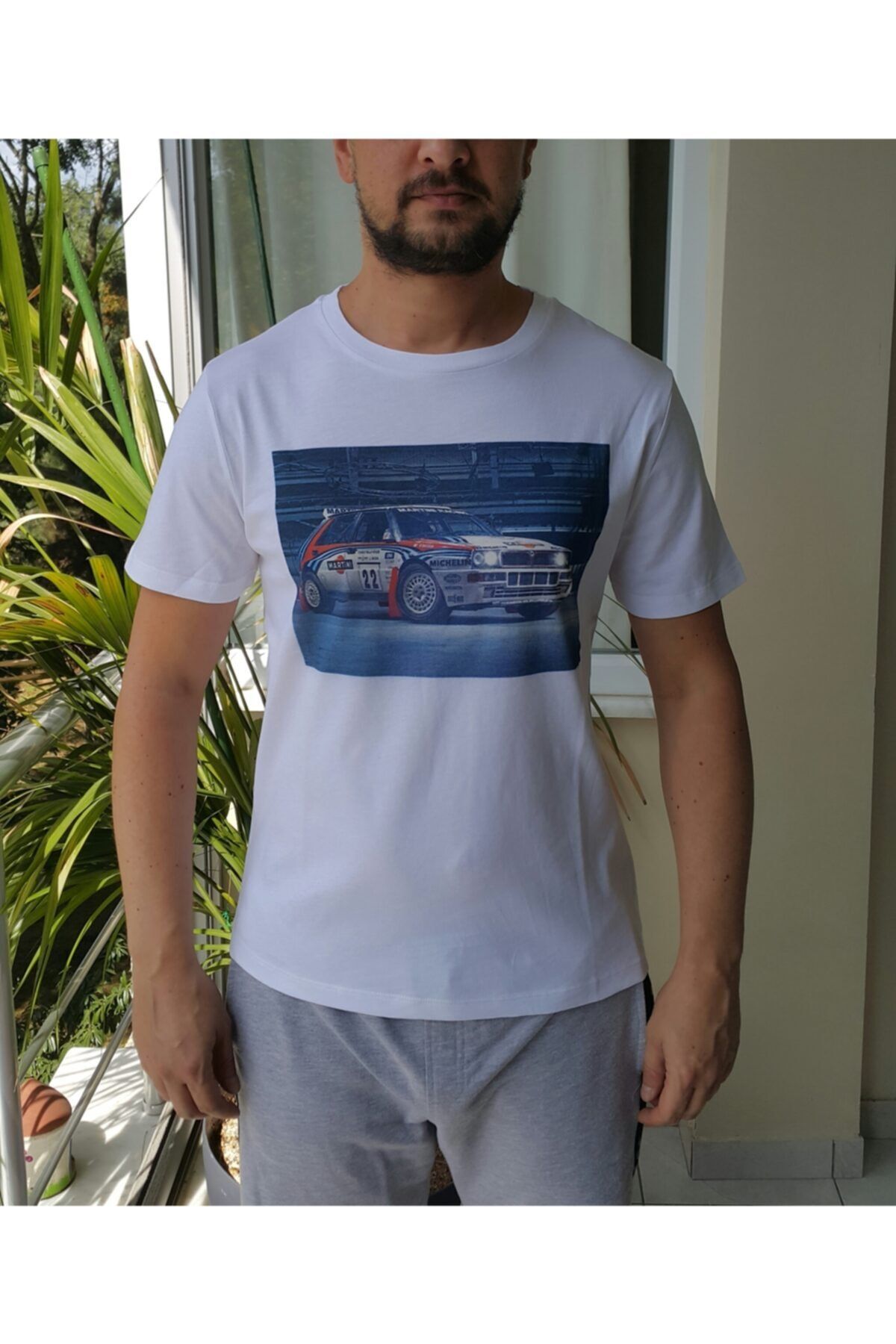 REGGENTE Lancia Delta Integrale Car Automobile Printed 100 Cotton