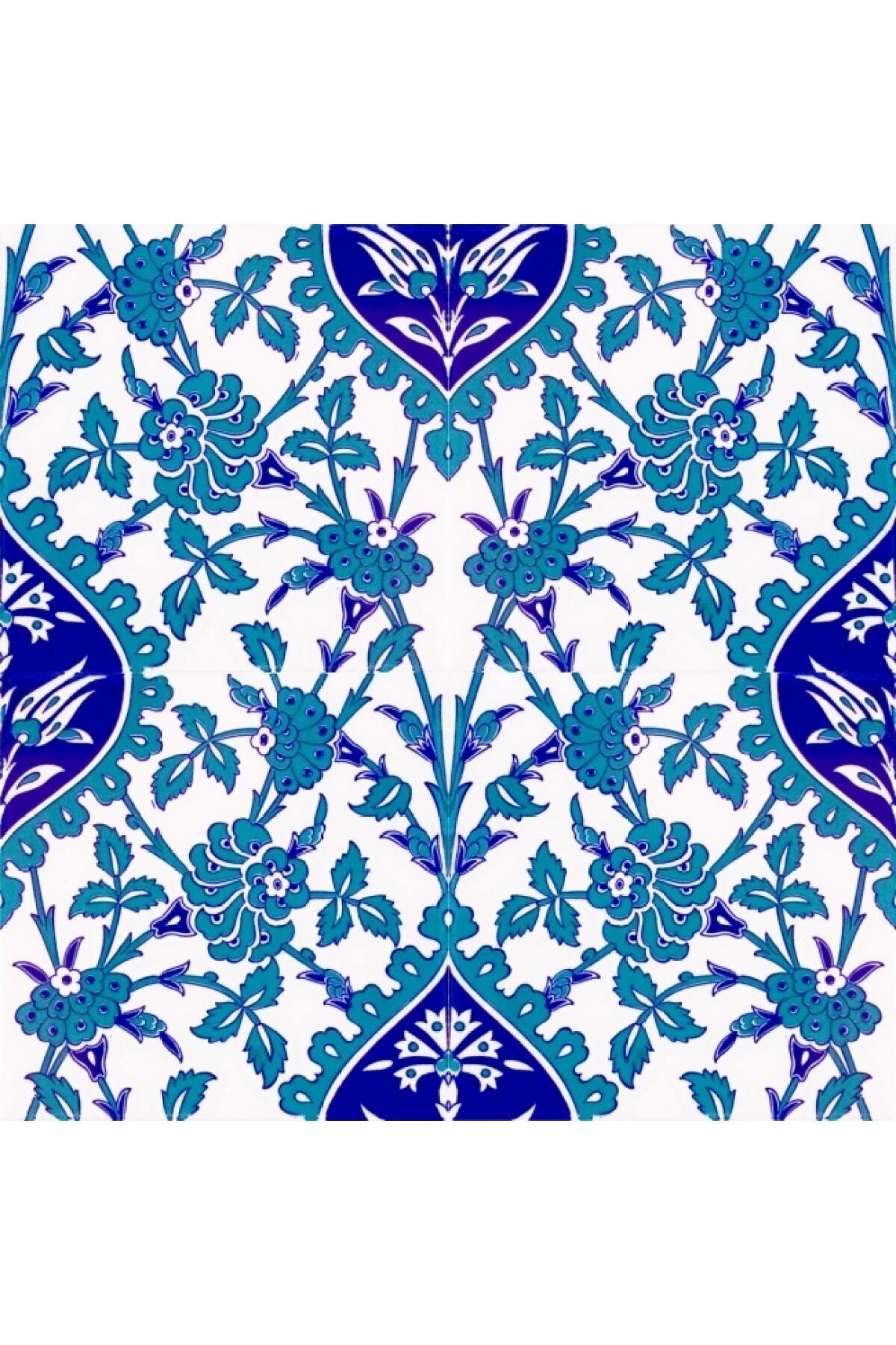 Kütahya Çini Yapı Tasarım Ac42 20x20 Cm 4 Adet Çini Karo
