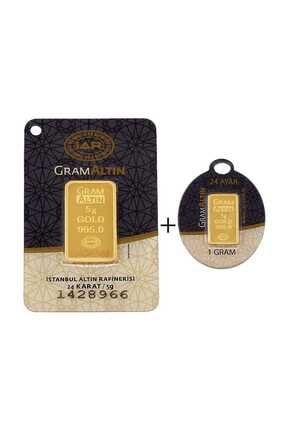 6 Gram (5+1) Külçe Gram Altın IAR 24 Ayar K000006