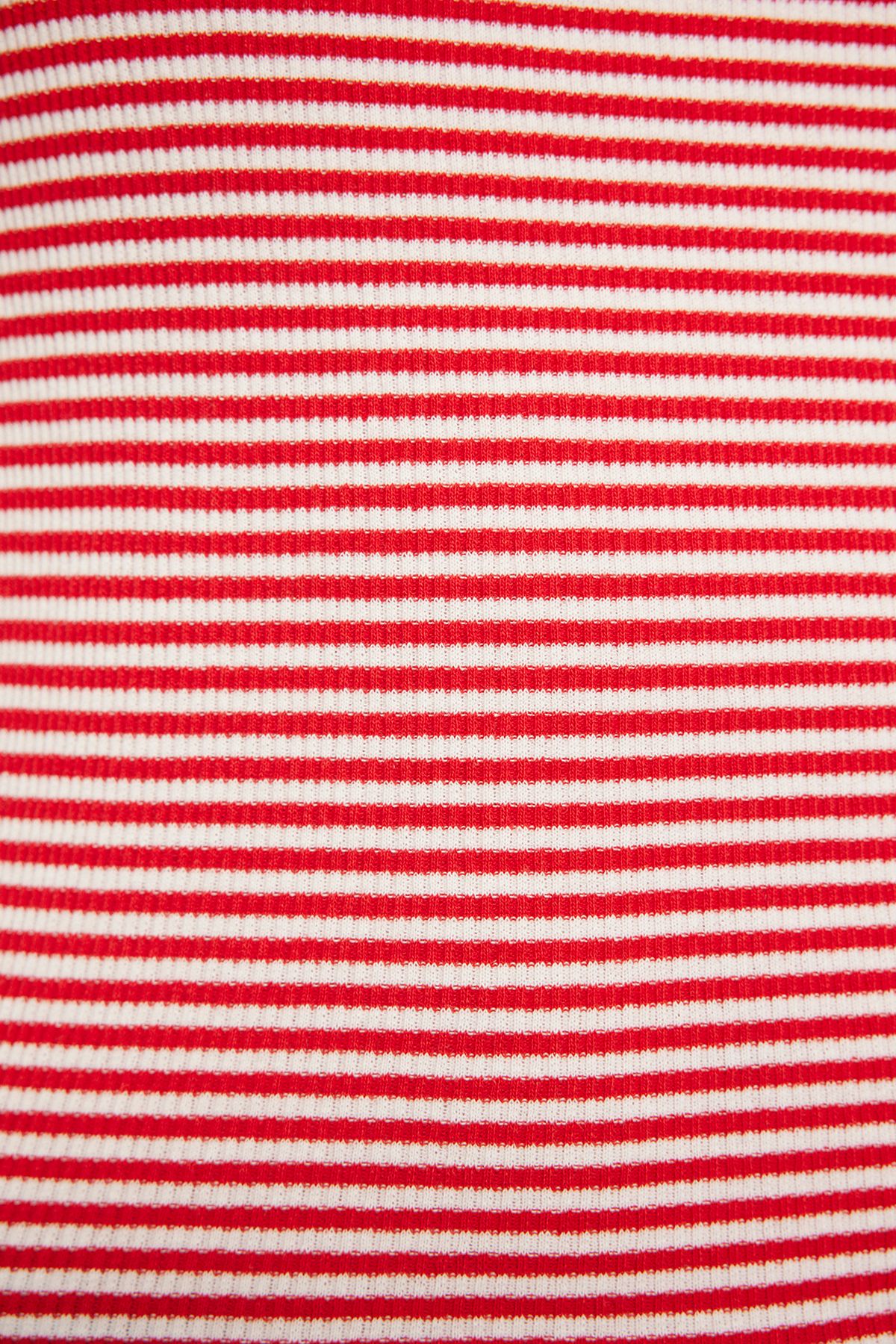 Trendyol Collection-Schwarz-Rot gestreifter, flexibler, gerippter Unterhemd – 2er-Pack mit Trägern TWOSS25AL00027 6