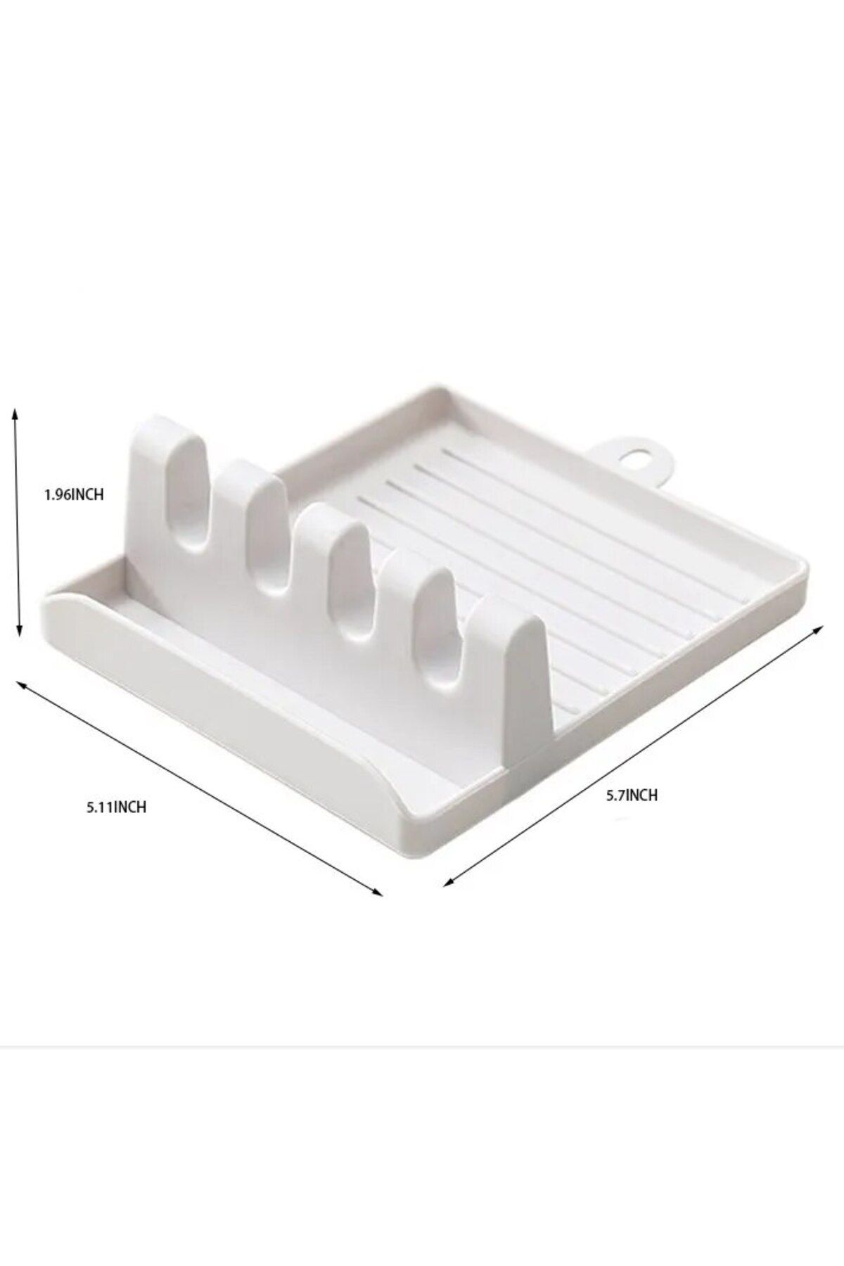 Choice-1pc white 1PC Kitchen Spatula Rack Pot Lid Rack Shelves Countertop Shovel Spoon Shelf Soup Spoon Pad 1