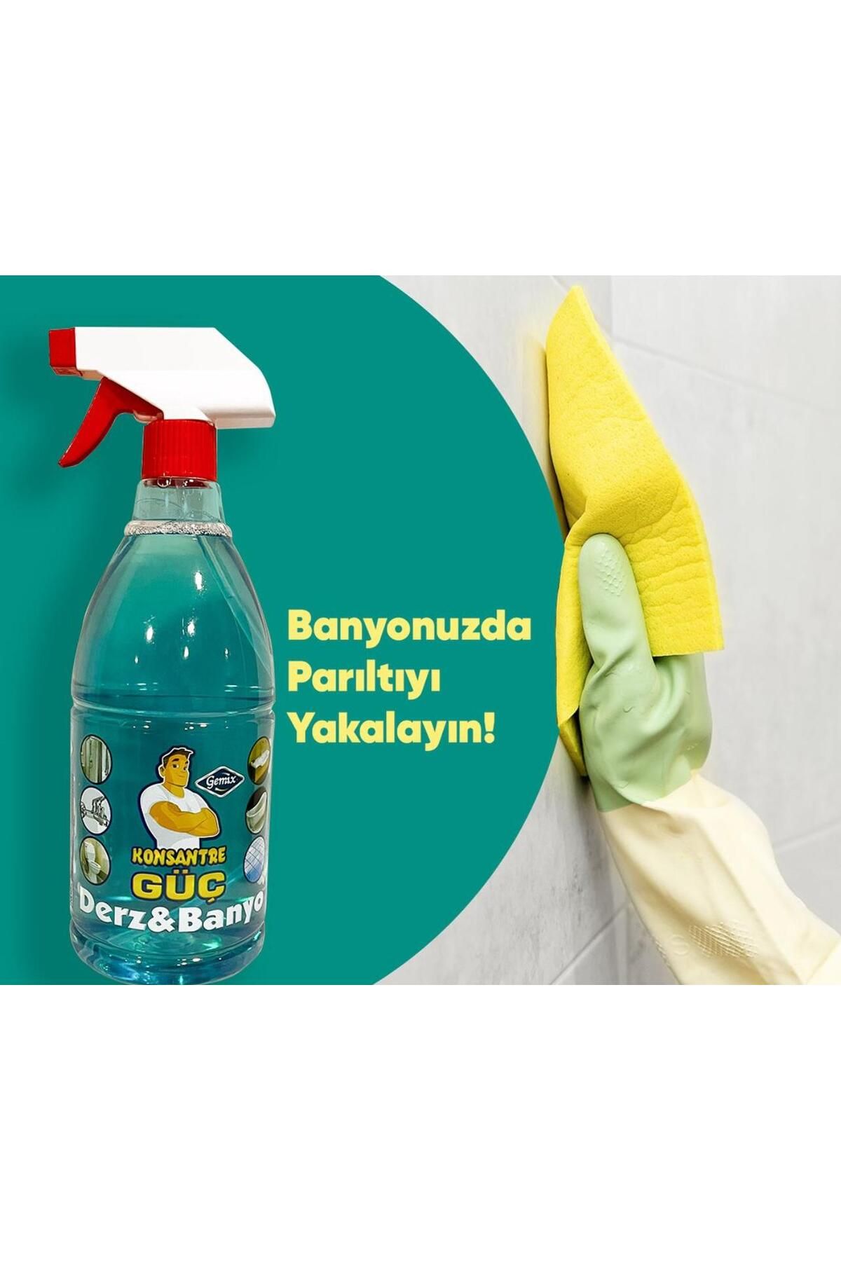 GEMİX Konsantre Güç Derz & Banyo Temizleyici Mavi 1000 Ml