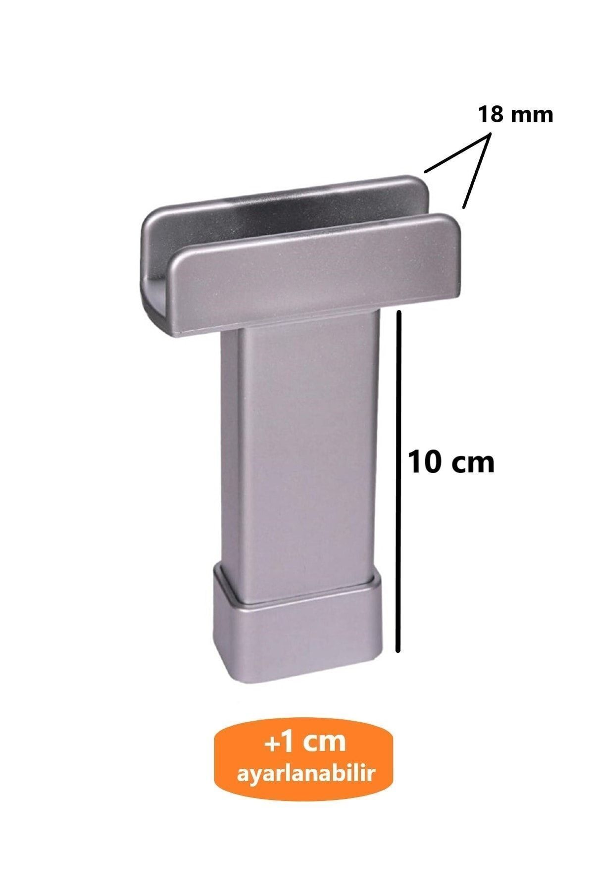 Mikasso 10 Cm U Geçme Ayak Ayarlı Mobilya Ayağı 18 Mm Çok Renkli Tekli