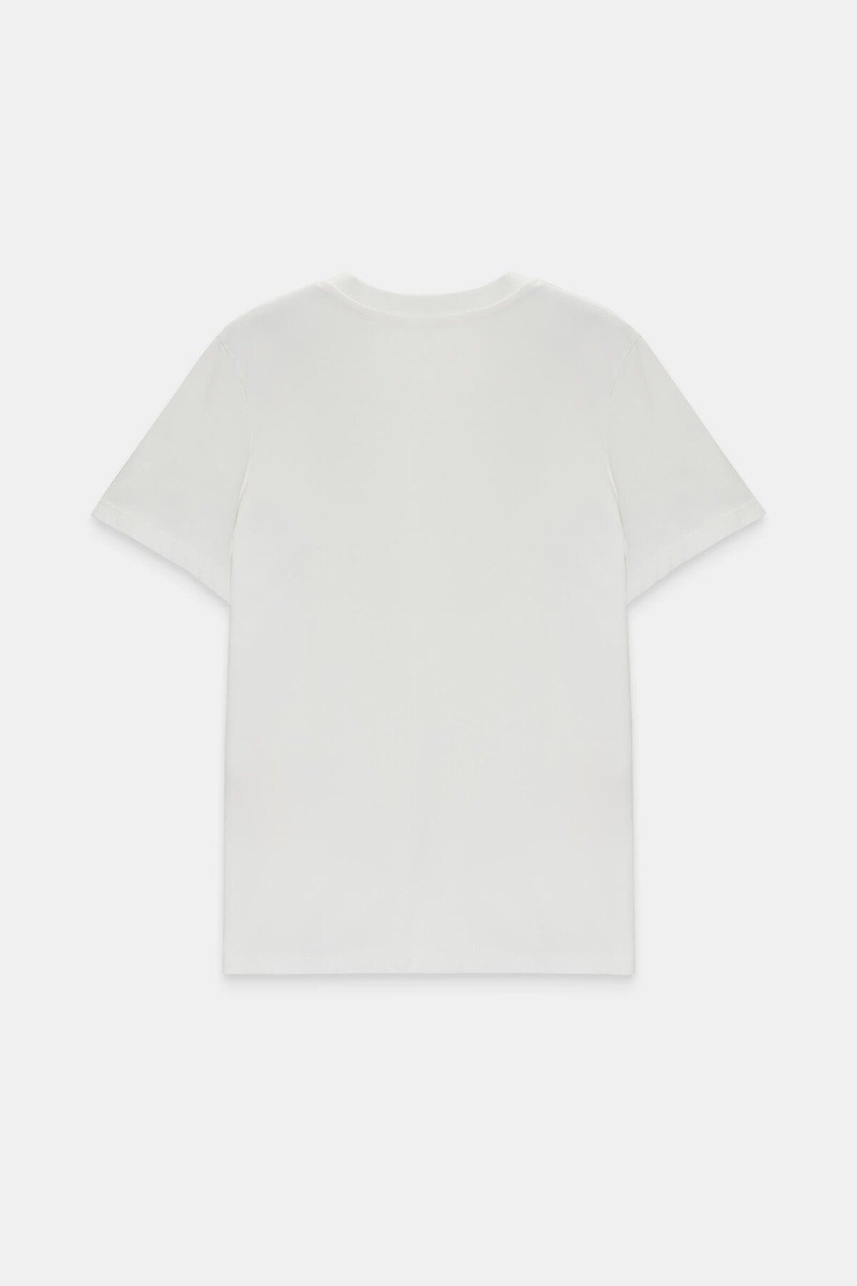 Setre-Ecru Basic Crew Neck T-Shirt 7